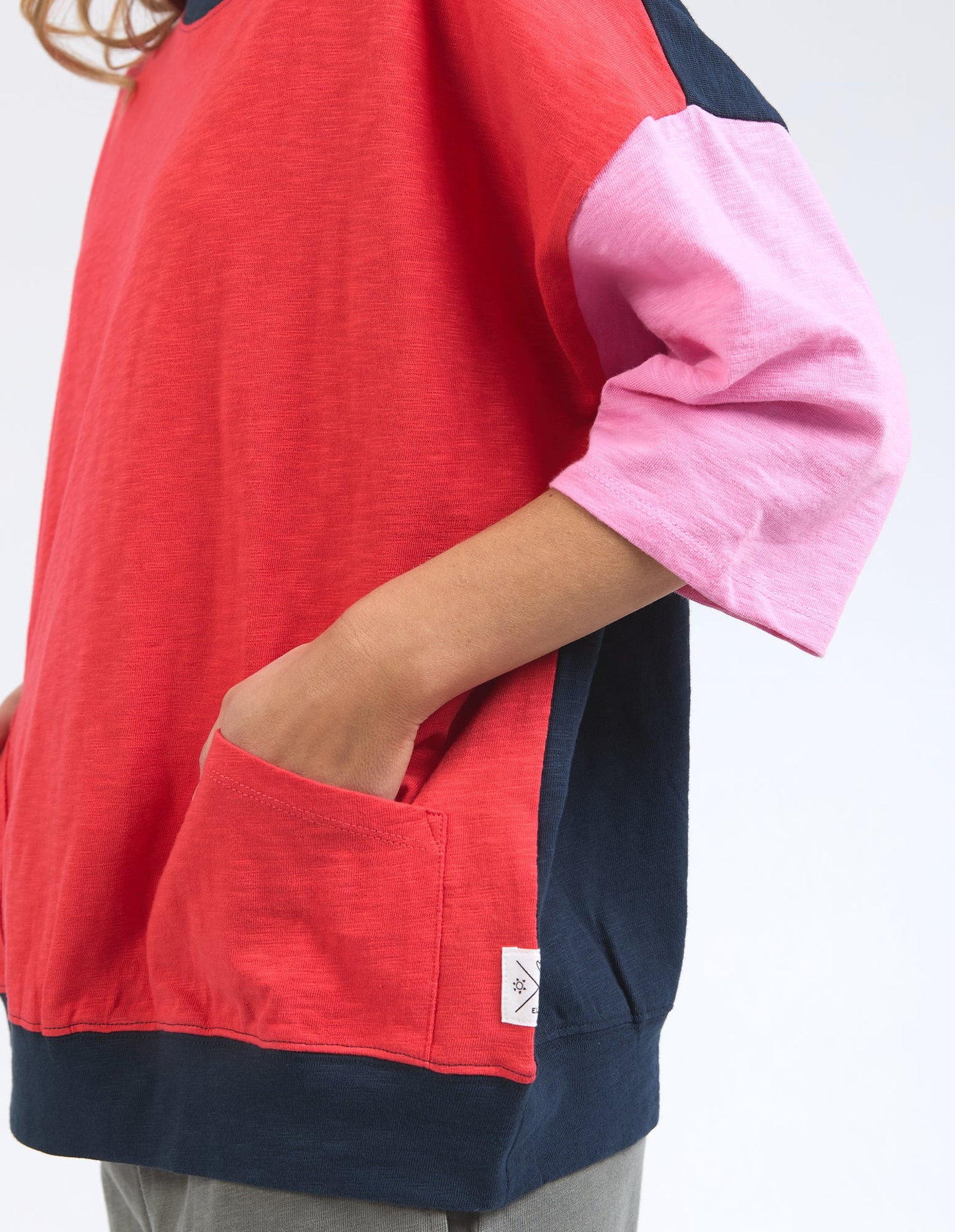 Mazie Colourblock Sweat - Bittersweet, Pink, Navy