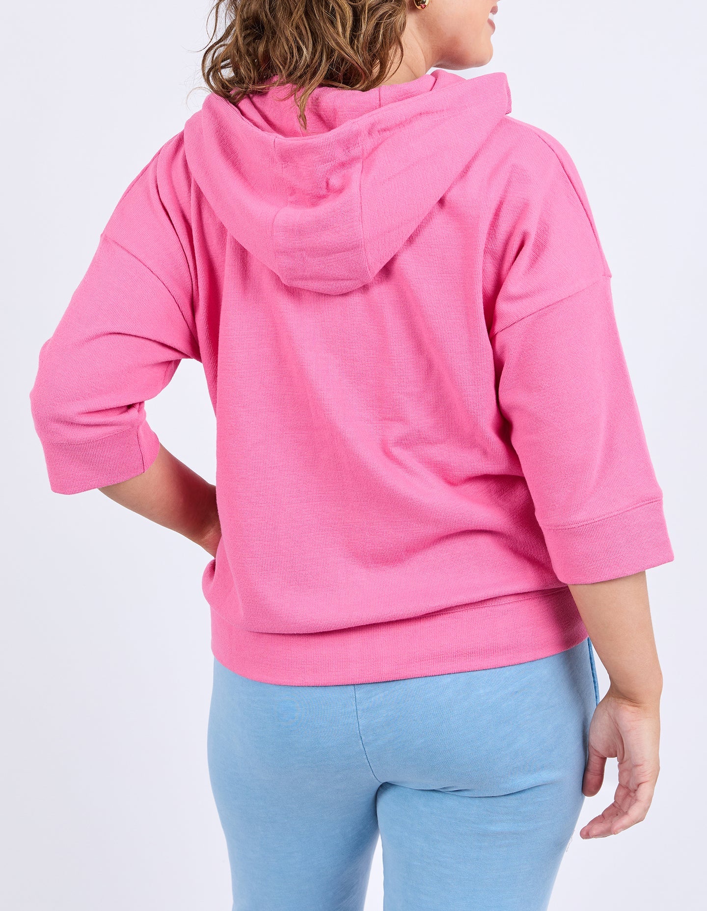 Beachy Zip Hoodie - Aurora Pink