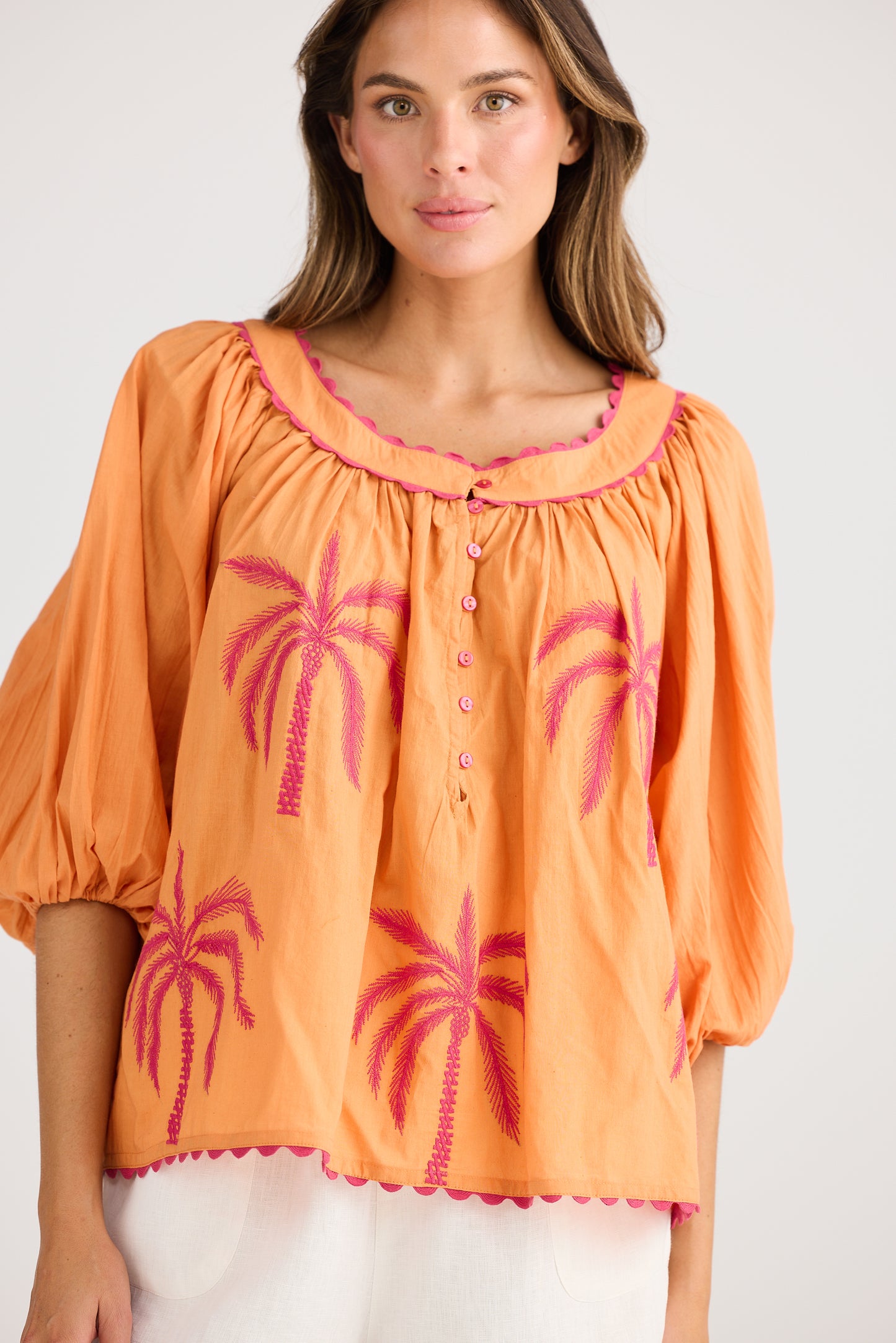 Jumeirah Top - Orange Palm