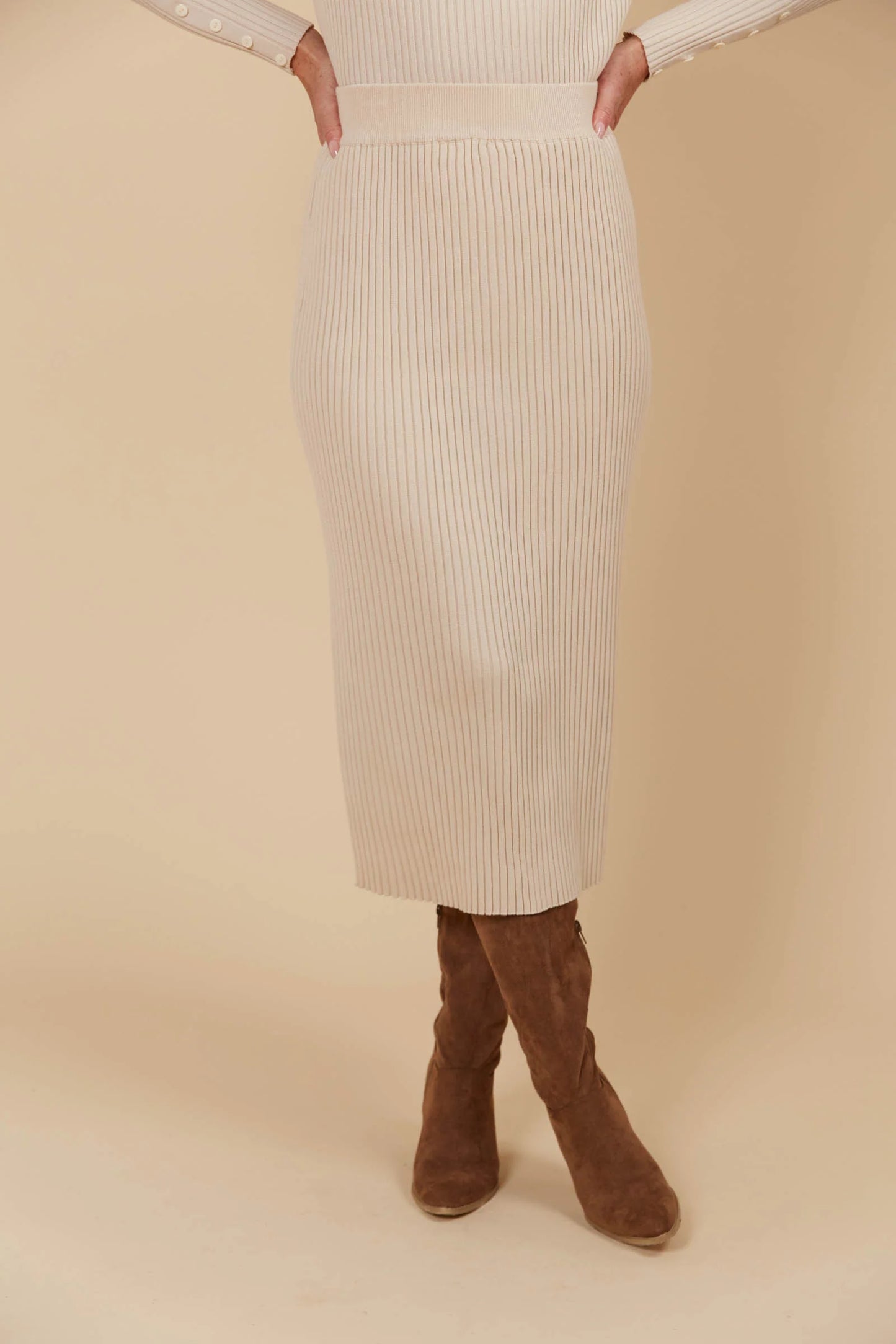 Juno Knit Skirt - Canvas