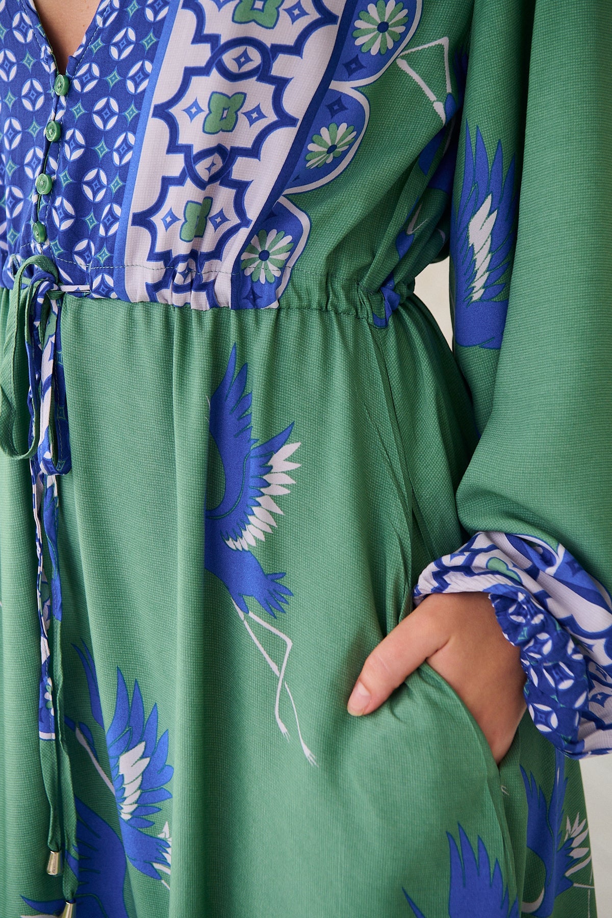 Willa Midi Dress - Bluebirds