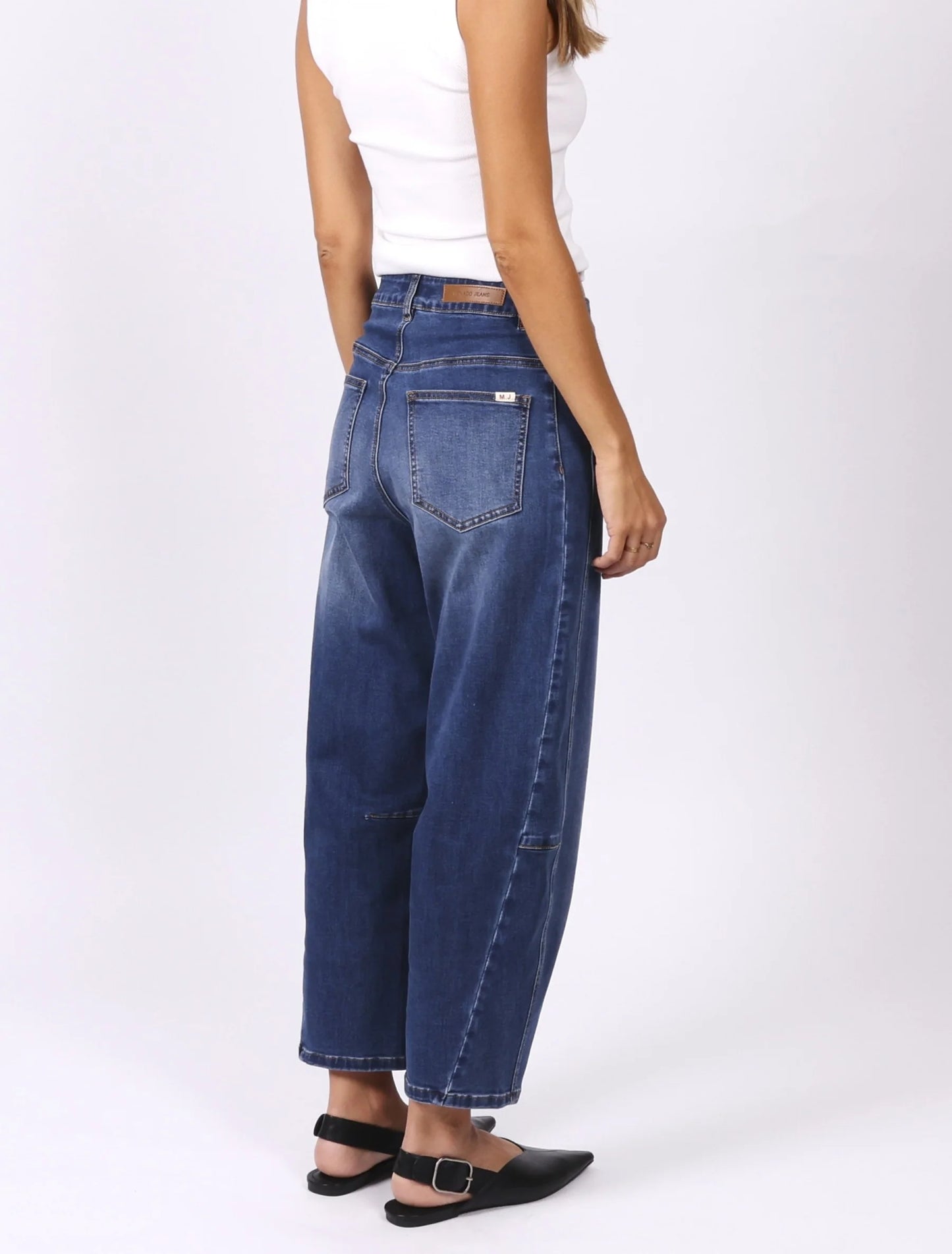 Toni Barrel Leg Jeans - Blue