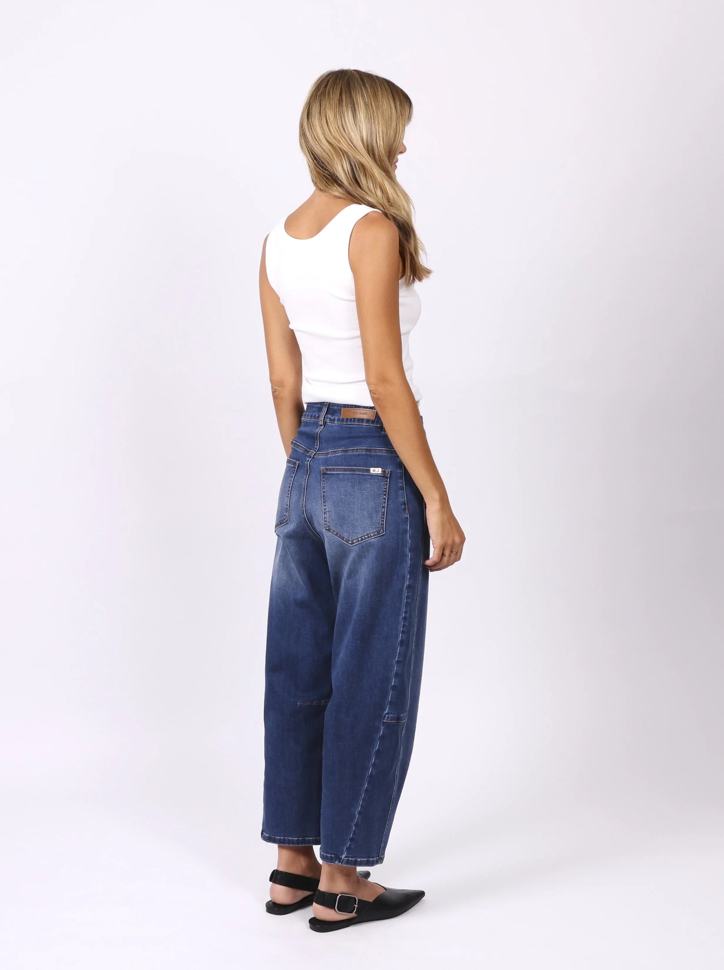 Toni Barrel Leg Jeans - Blue