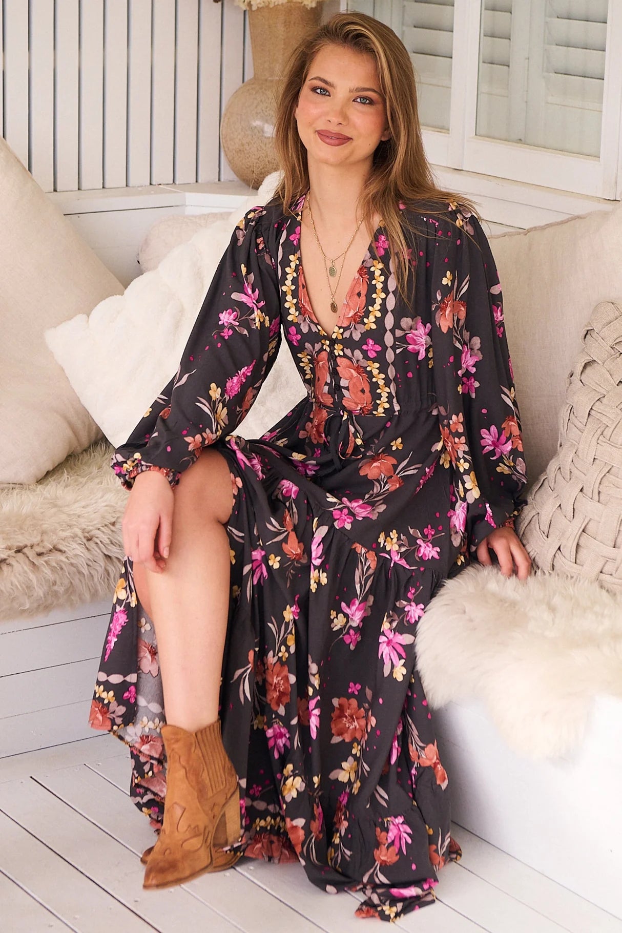 Teresa Maxi Dress - Monarch Bloom