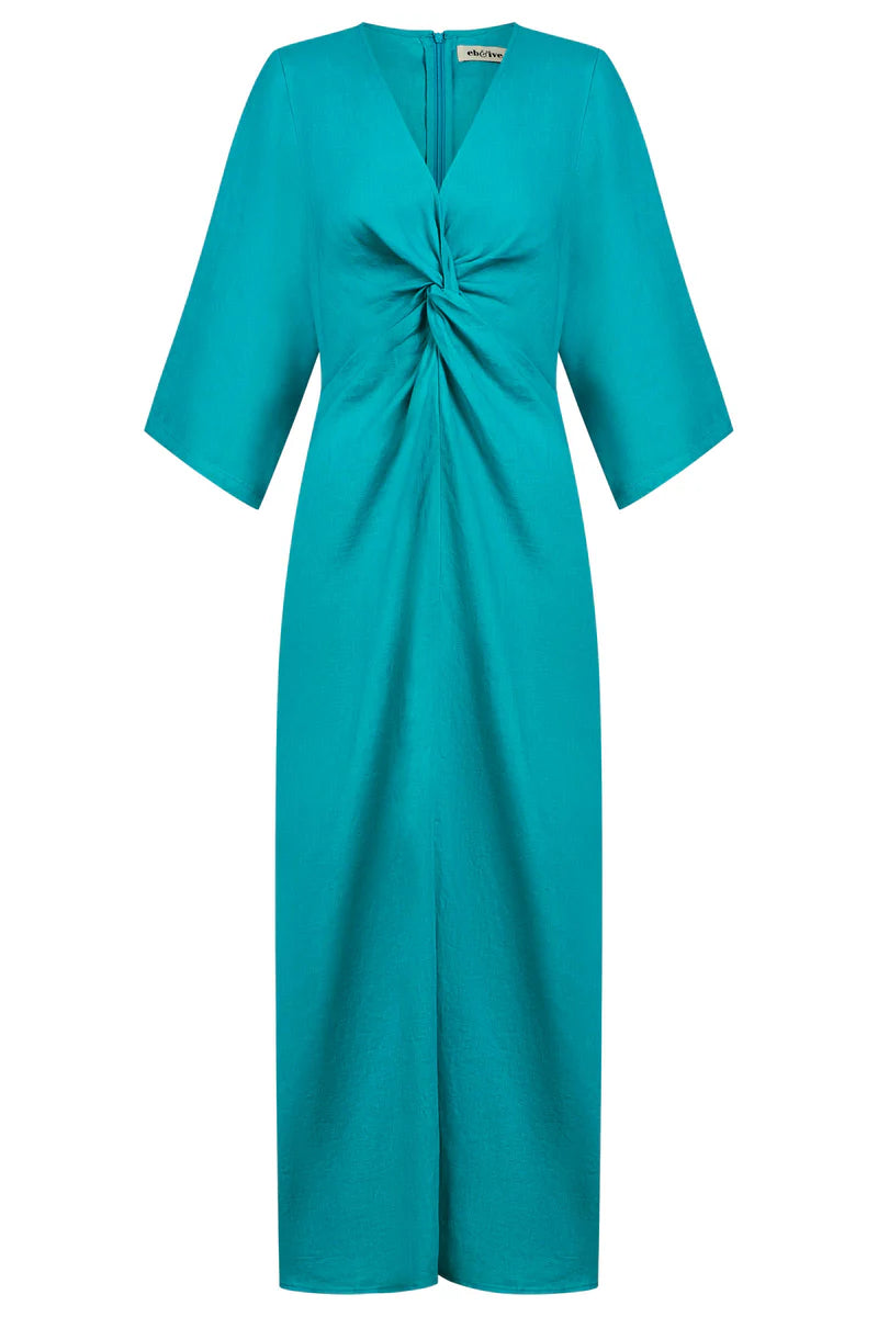 Miramar Twist Maxi Dress - Lagoon