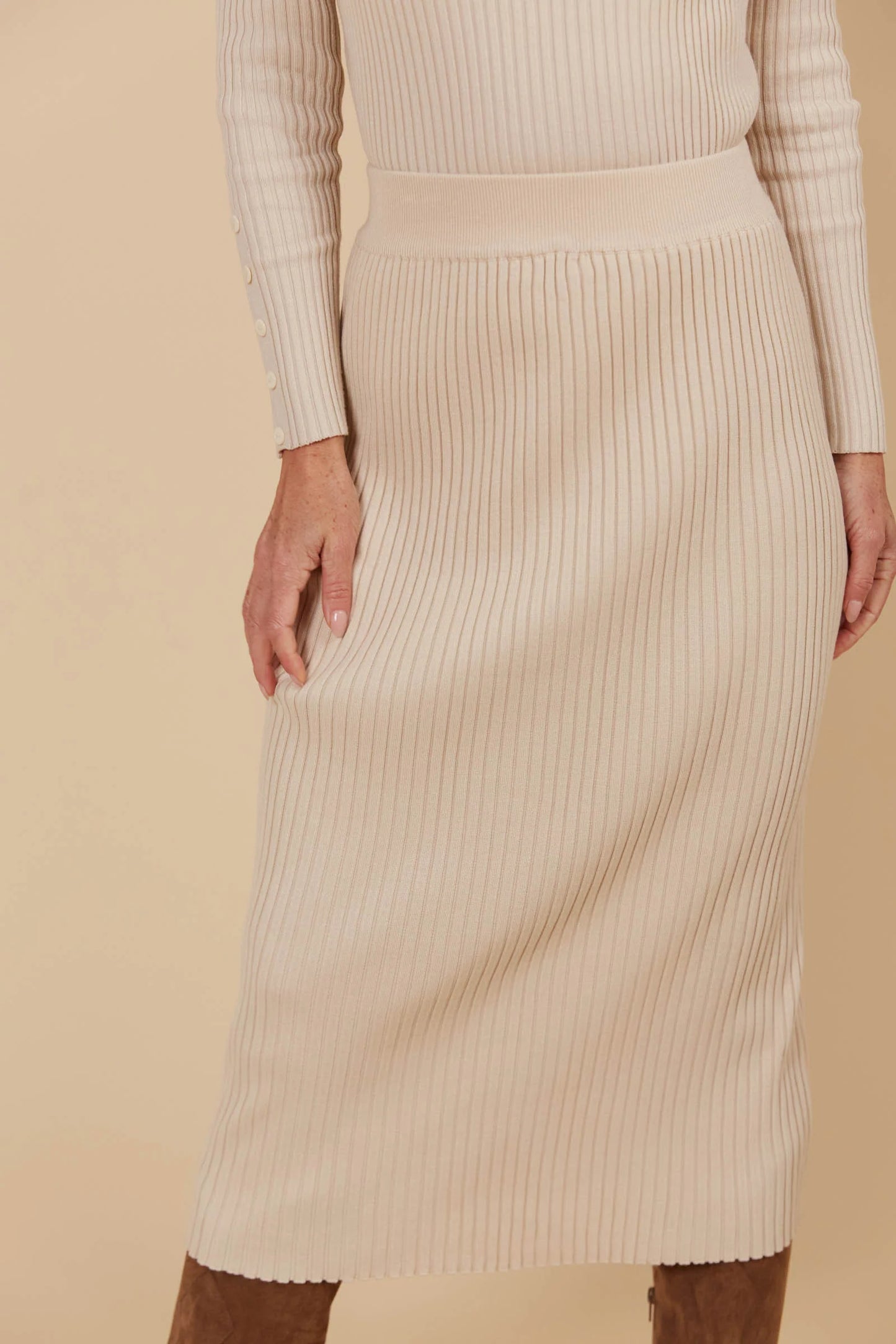 Juno Knit Skirt - Canvas