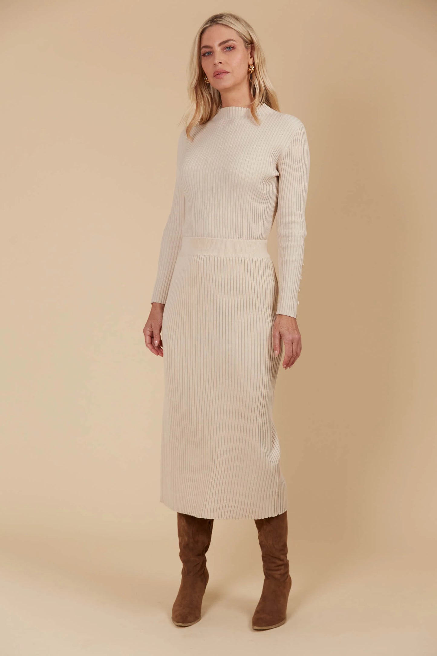 Juno Knit Skirt - Canvas