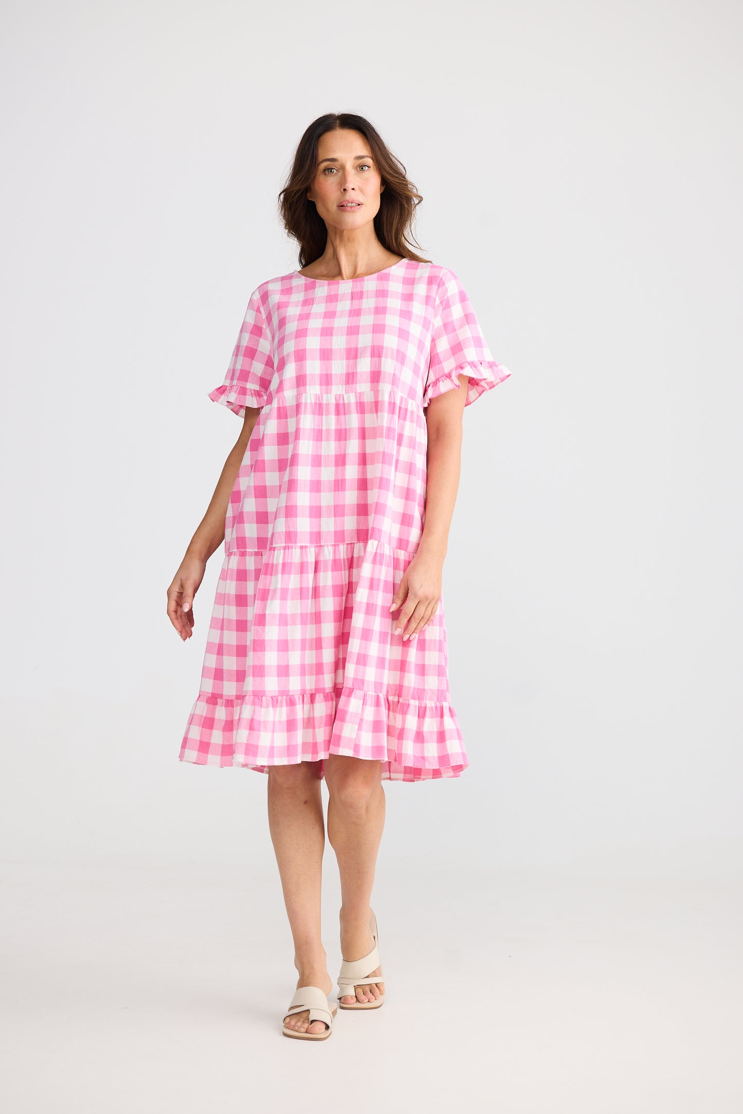 Clementine Dress - Pink Gingham