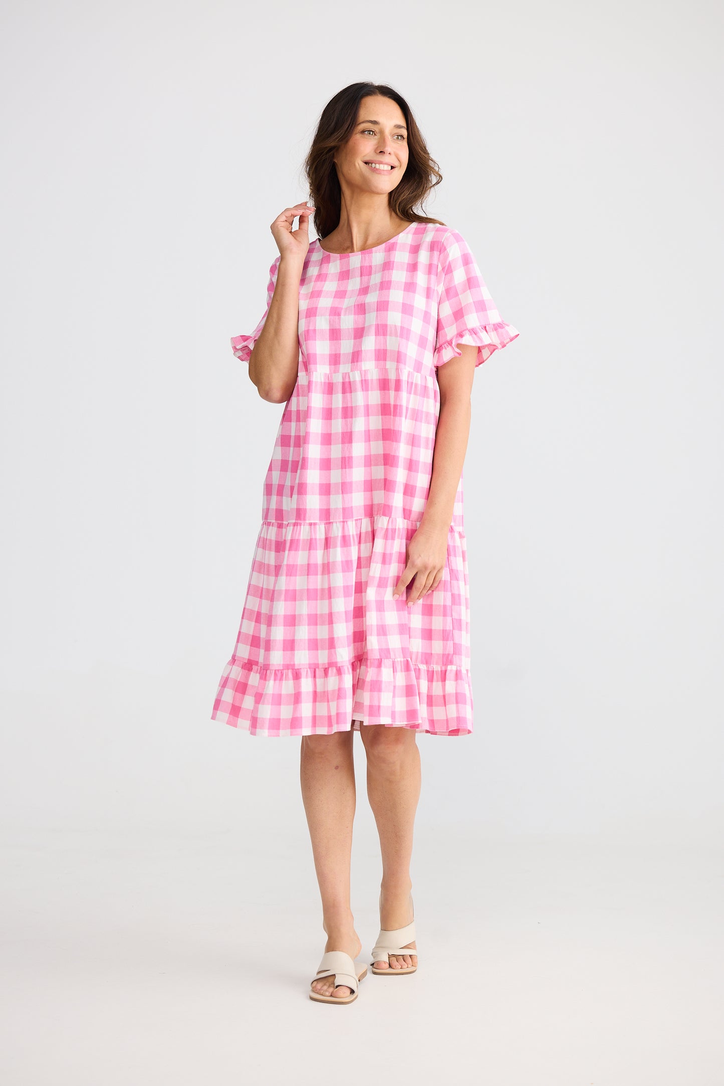 Clementine Dress - Pink Gingham