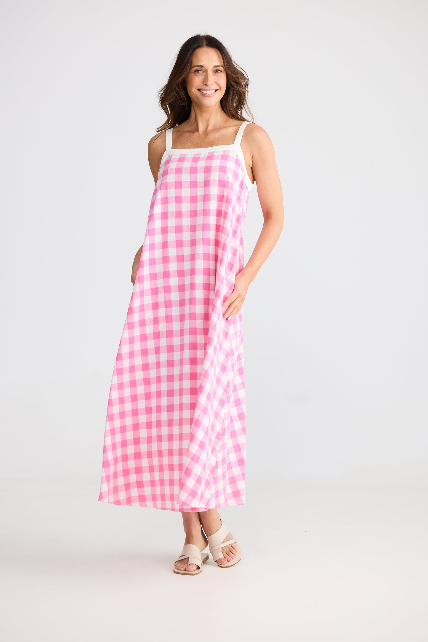 Erica Dress- Pink Gingham
