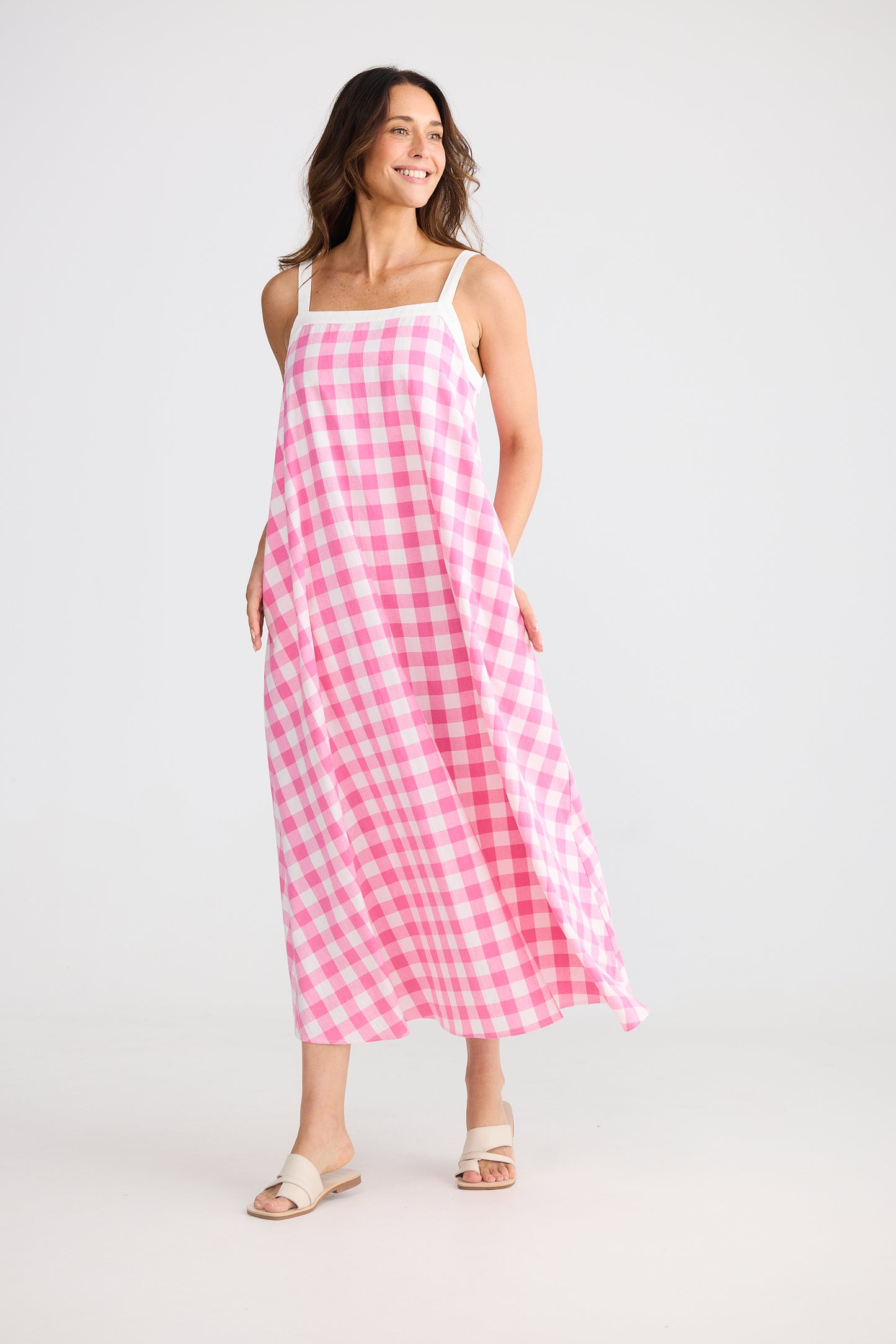 Erica Dress- Pink Gingham