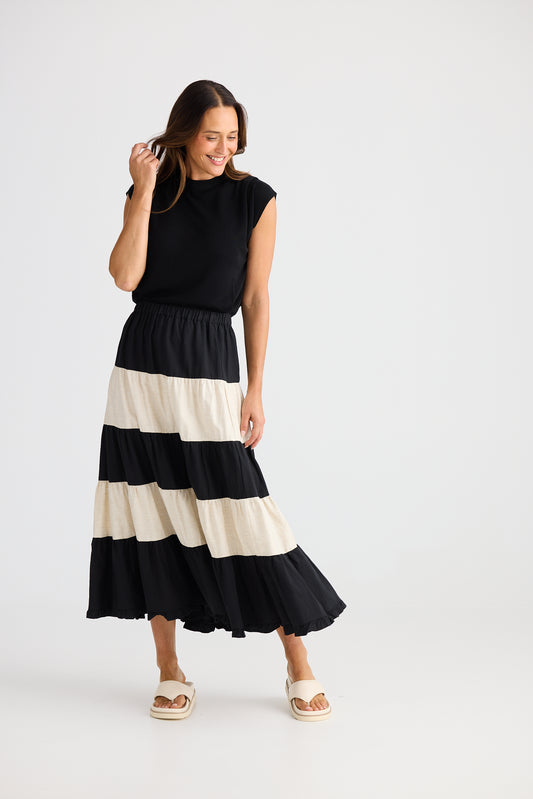 Wonderland Skirt - Black w/ Natural