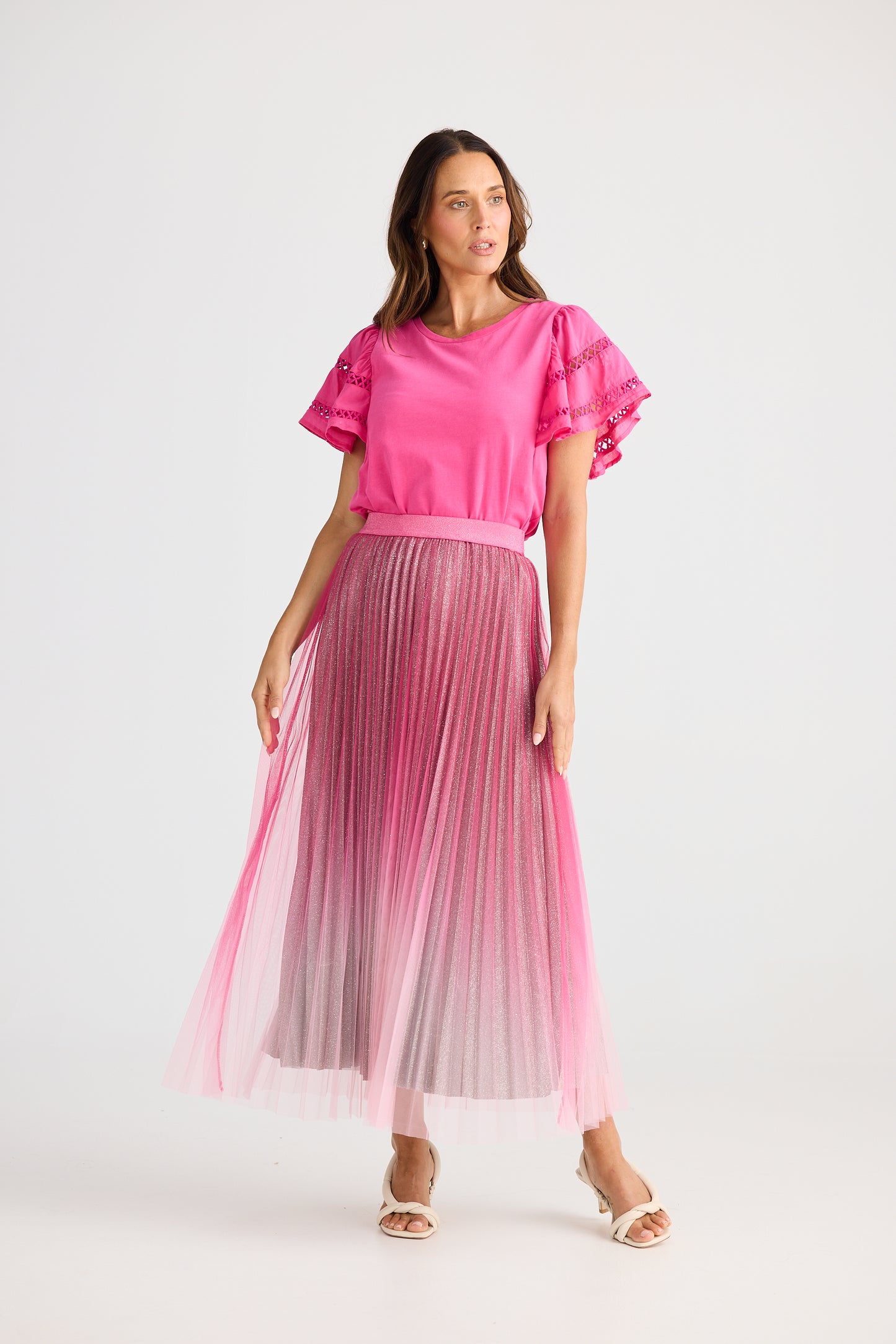 West End Skirt - Hot Pink Ombre