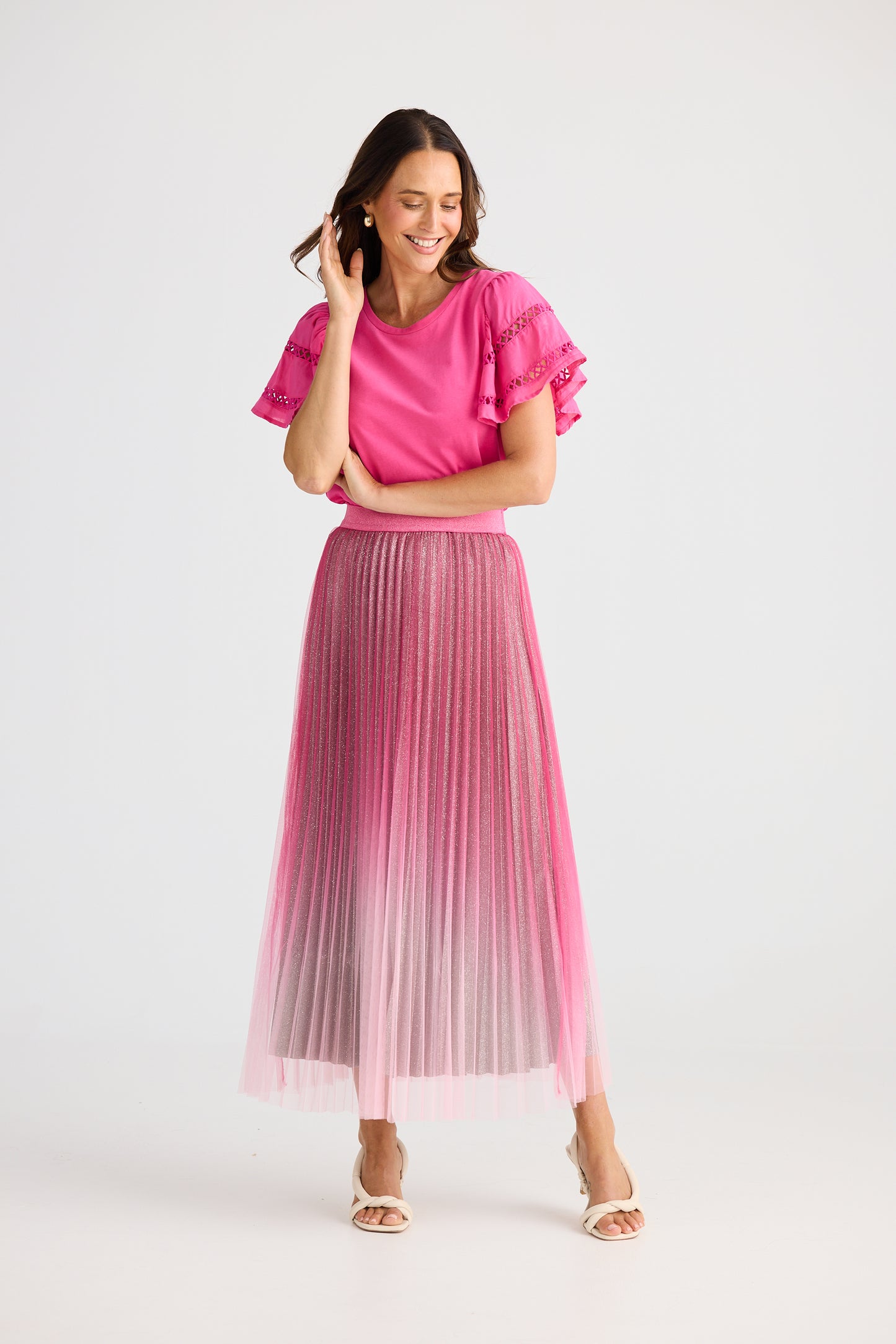 West End Skirt - Hot Pink Ombre