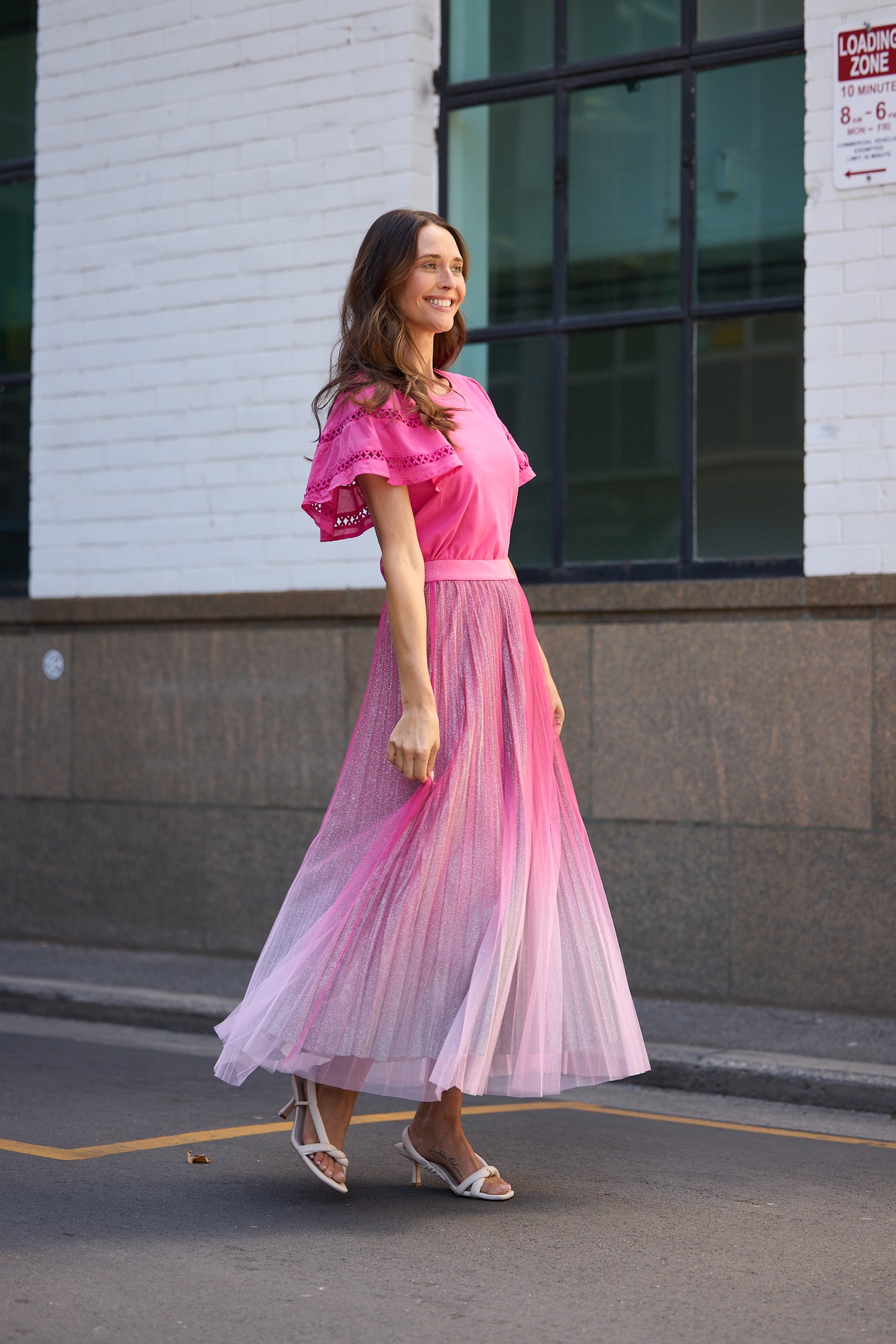 West End Skirt - Hot Pink Ombre