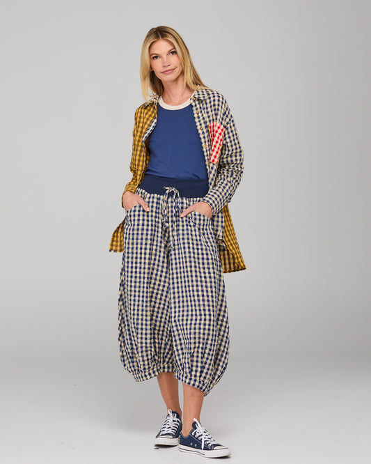 Guru Pants - Navy Seersucker