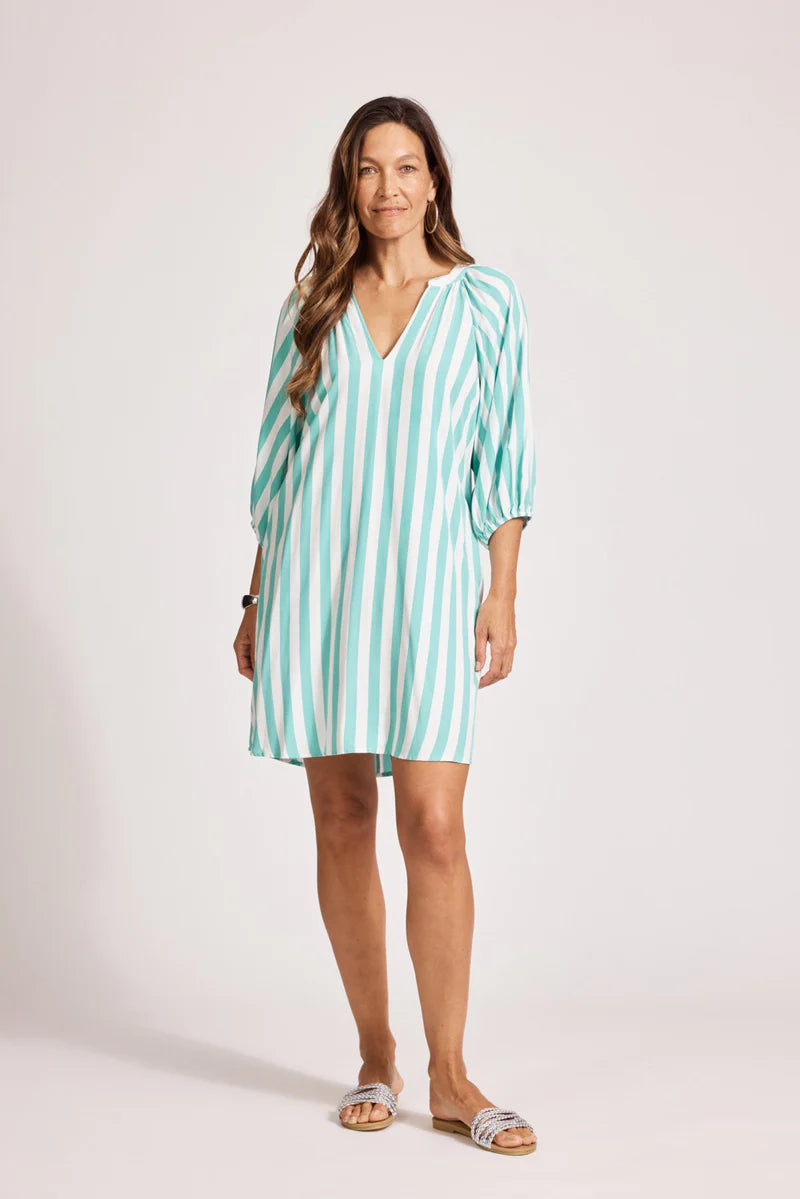 Treville Stripe Dress - Aqua
