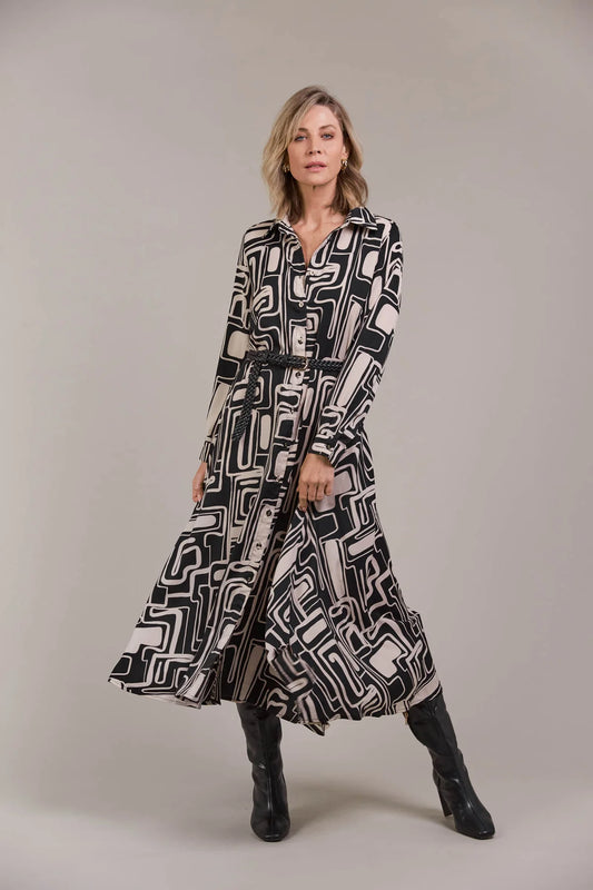Elsie Shirt Dress - Geo