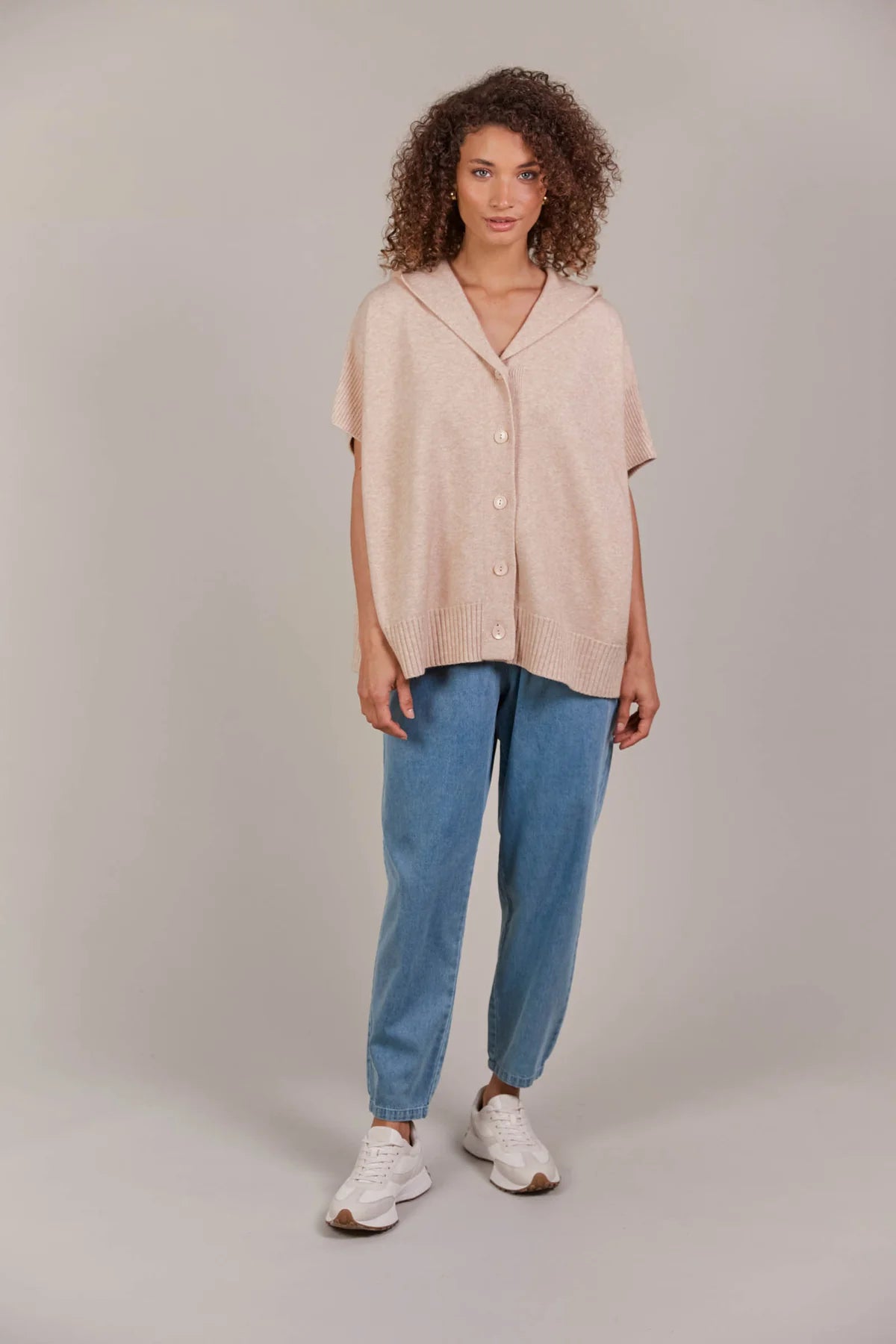 Estel Hood Knit - Oat