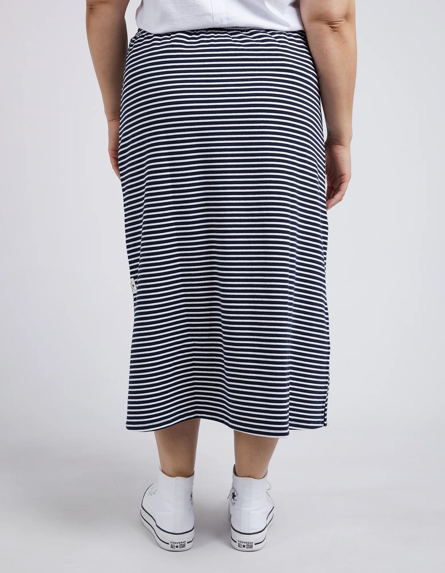 Travel Skirt - Navy & White Stripe