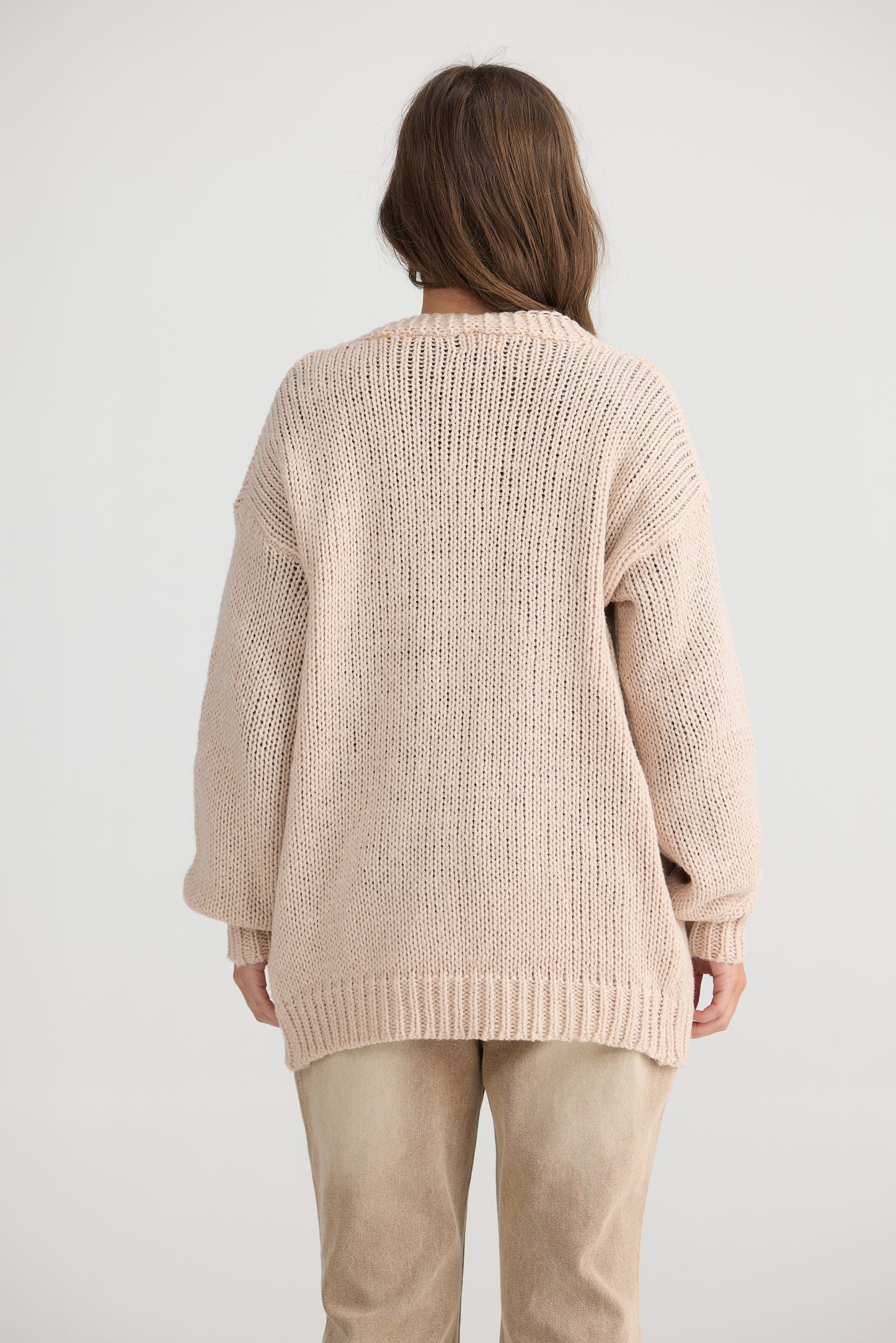 Flower Child Cardi - Natural w/ Green