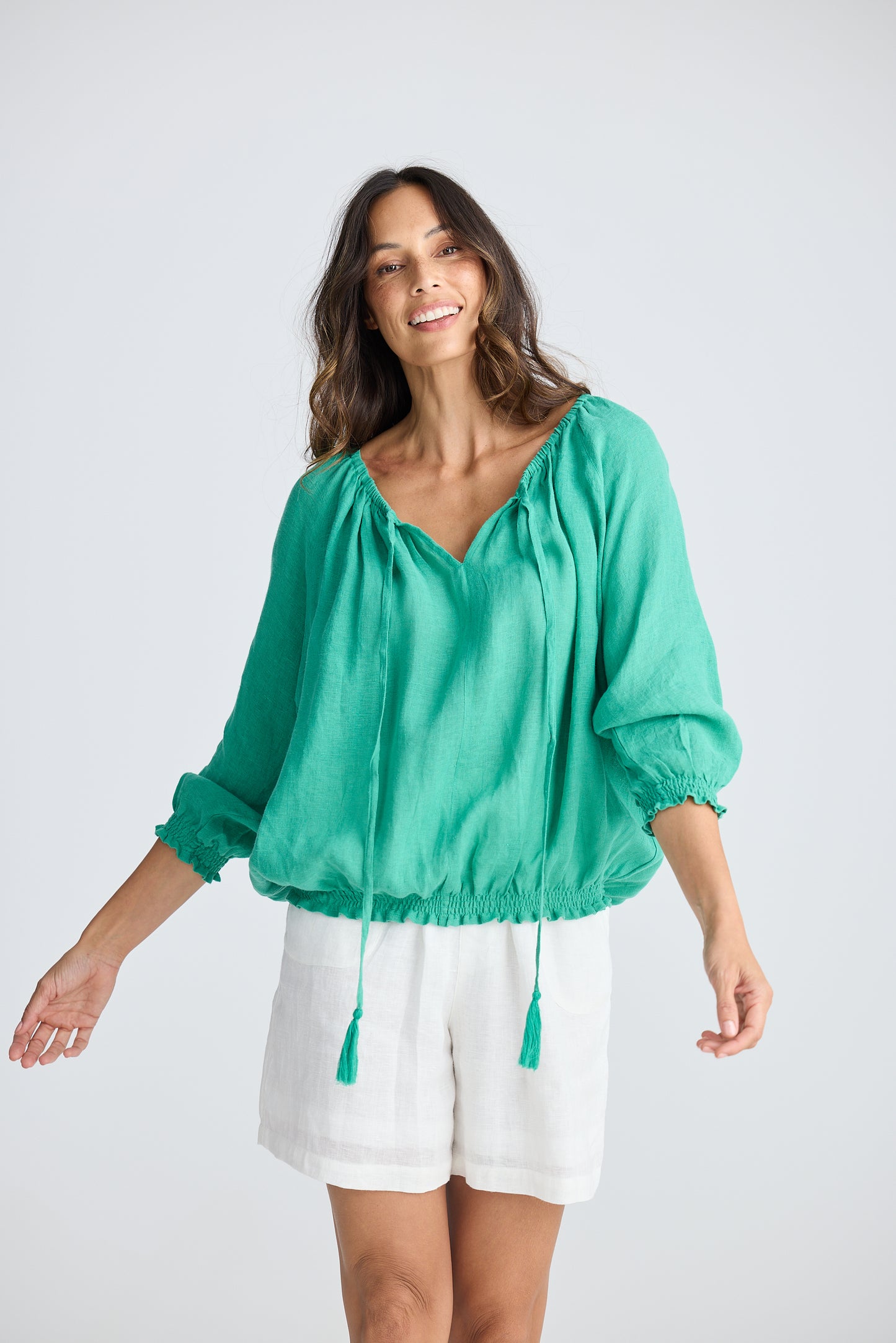 Seaside Top - Jade Green