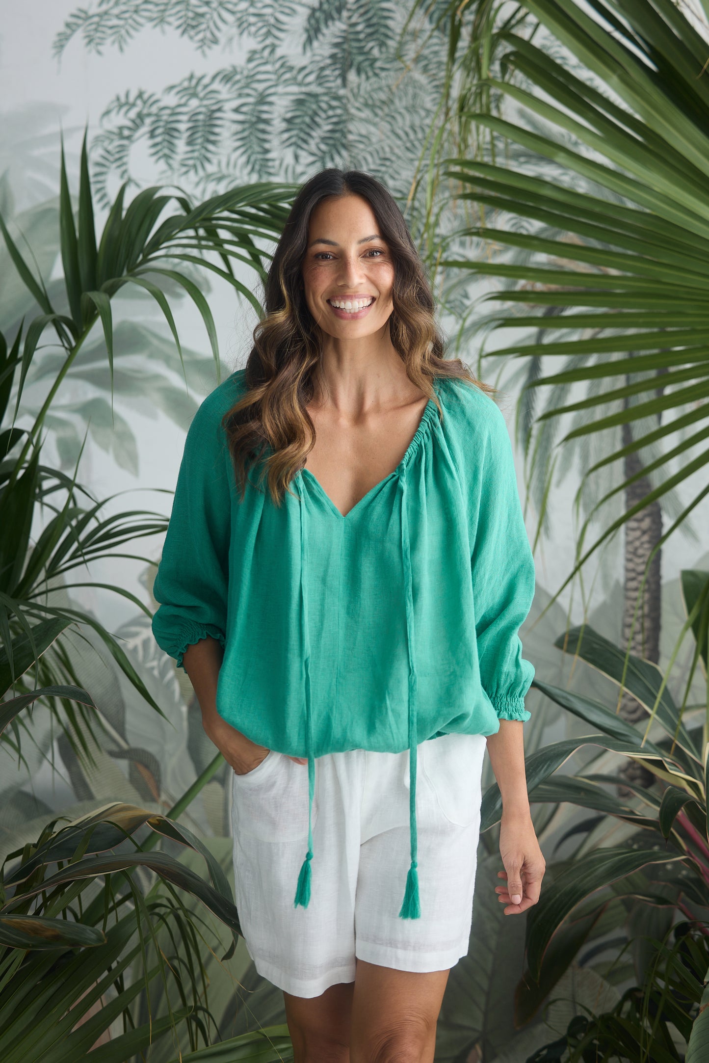 Seaside Top - Jade Green
