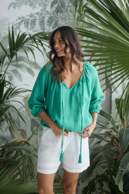 Seaside Top - Jade Green