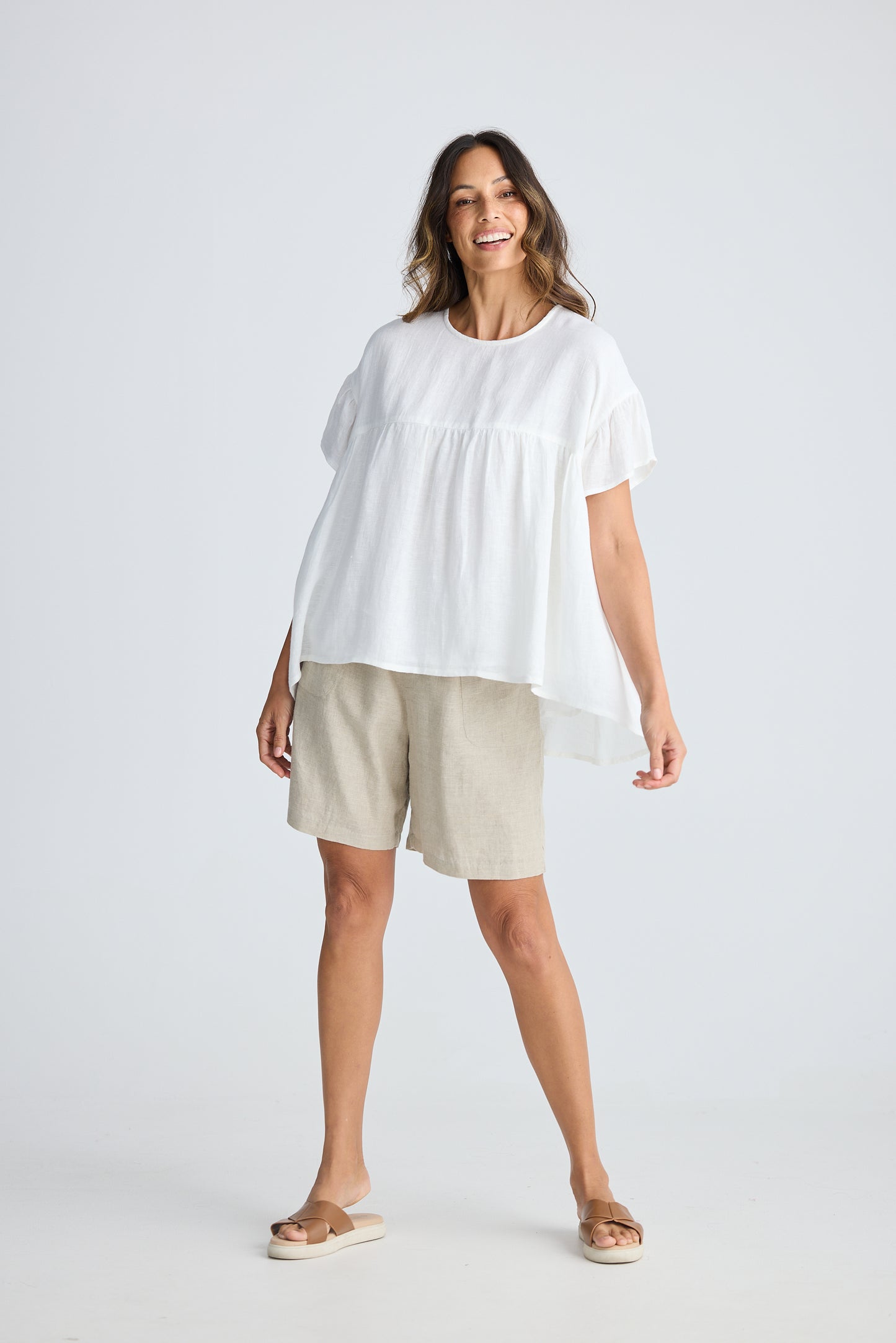 Caicos Top - White Linen