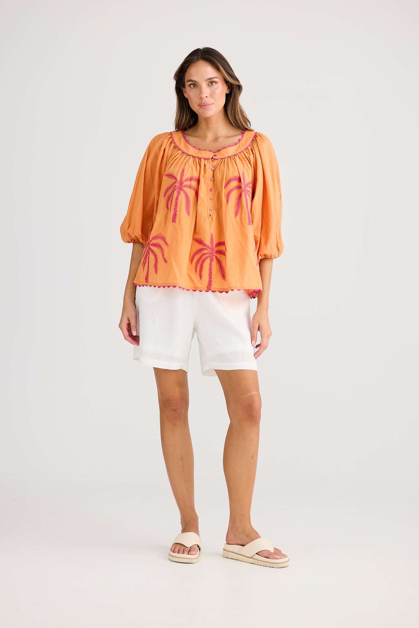 Jumeirah Top - Orange Palm