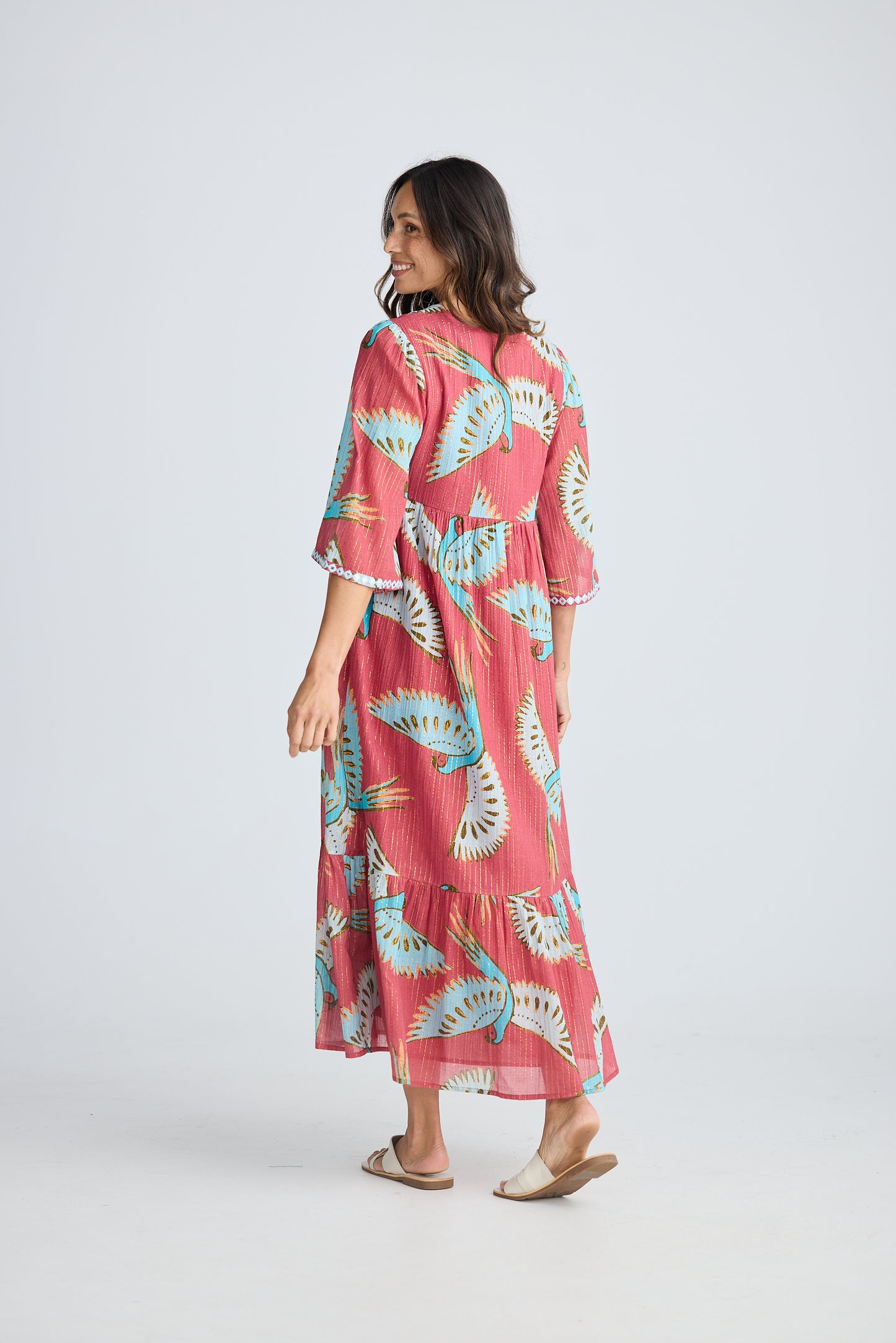 Lorrini Dress - Red Macaw Print