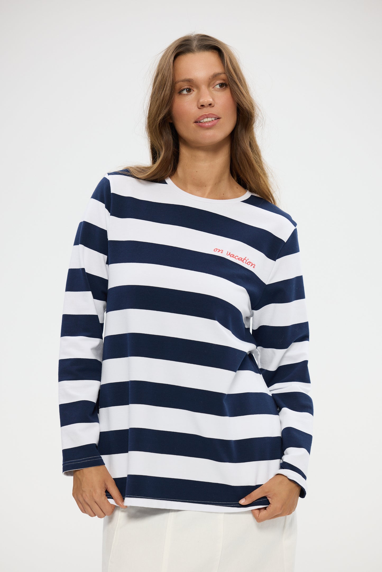 Roam Tee - Navy Stripe
