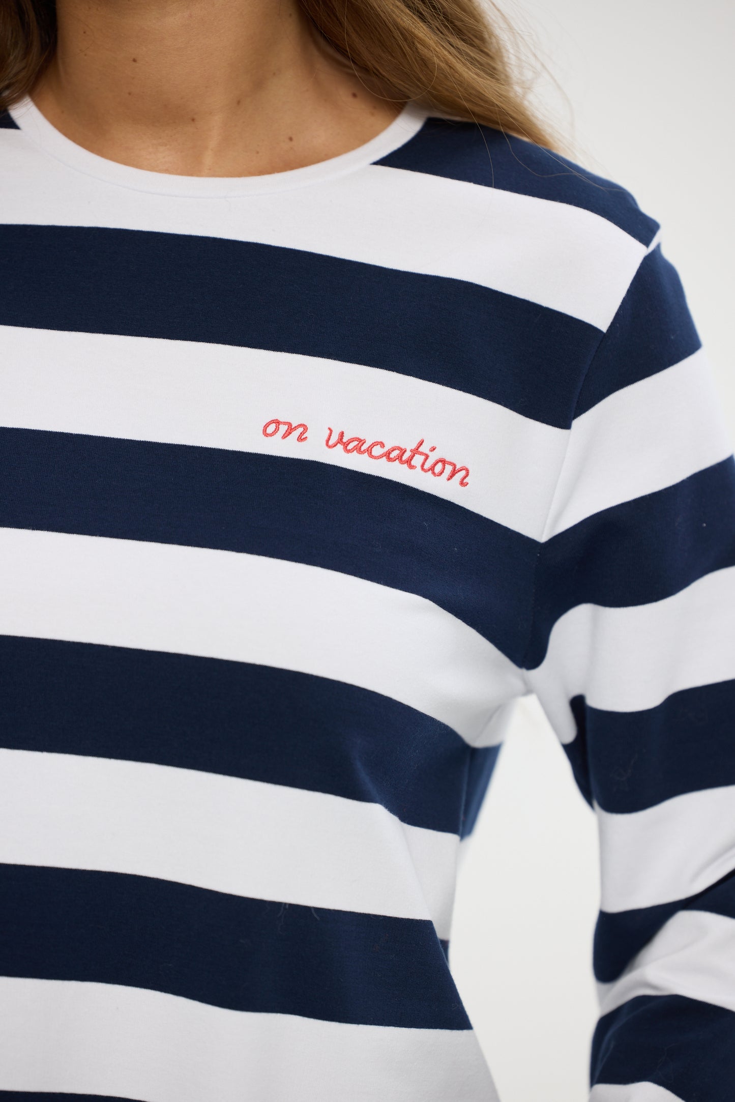 Roam Tee - Navy Stripe