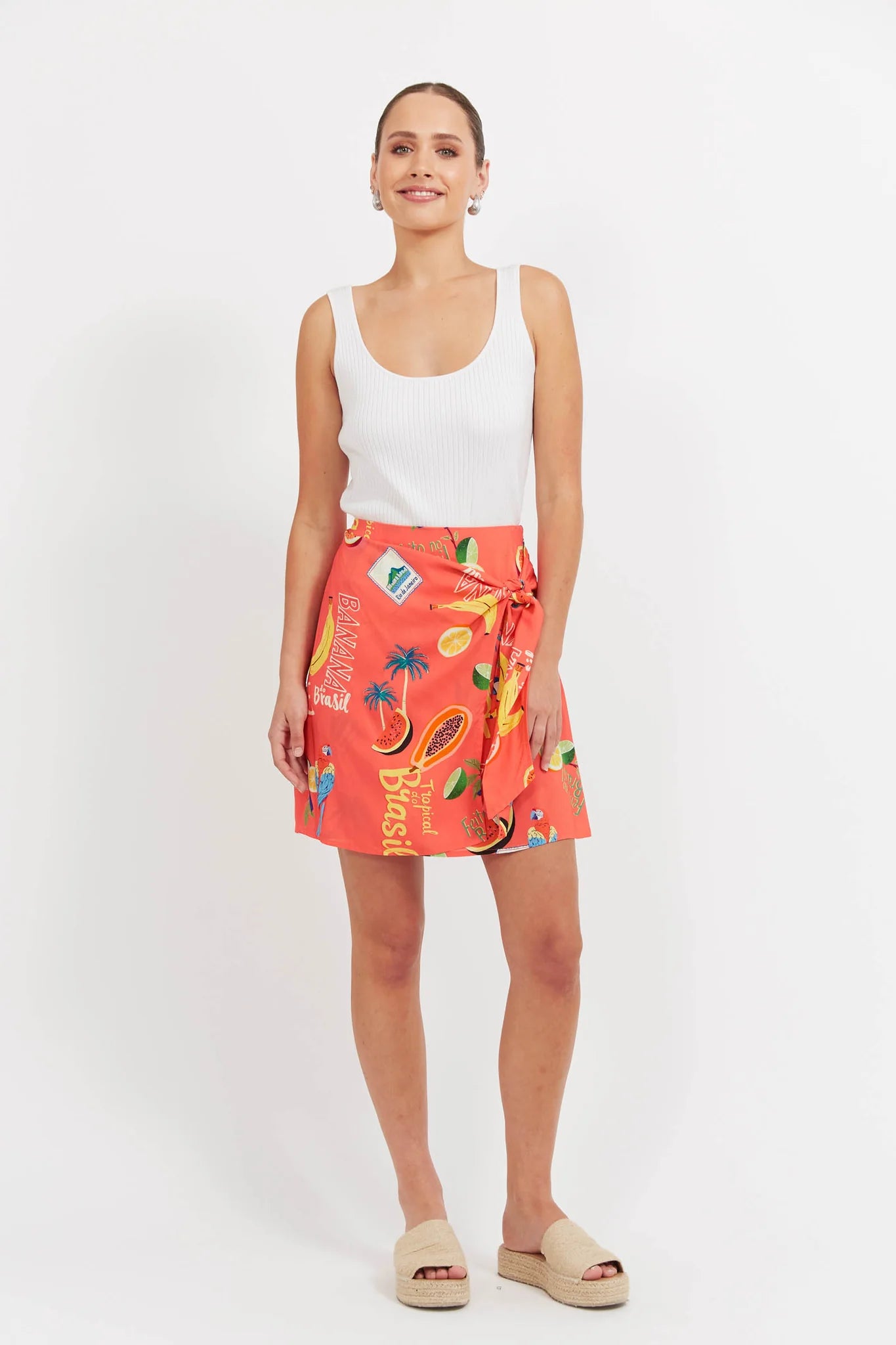 Cabana Mini Skirt - Brasil Coral