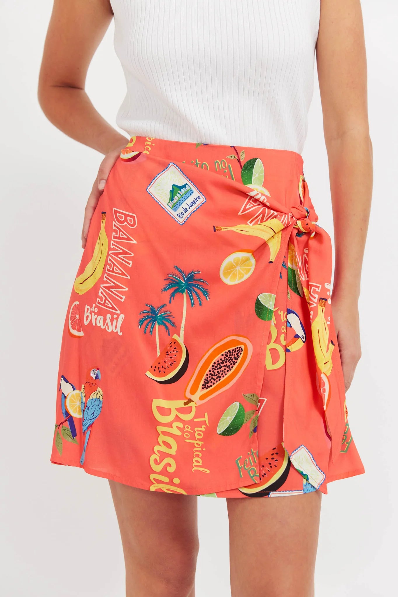Cabana Mini Skirt - Brasil Coral