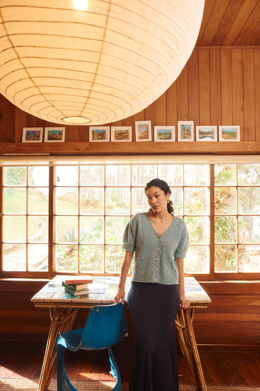 Nell Knit Skirt - Navy