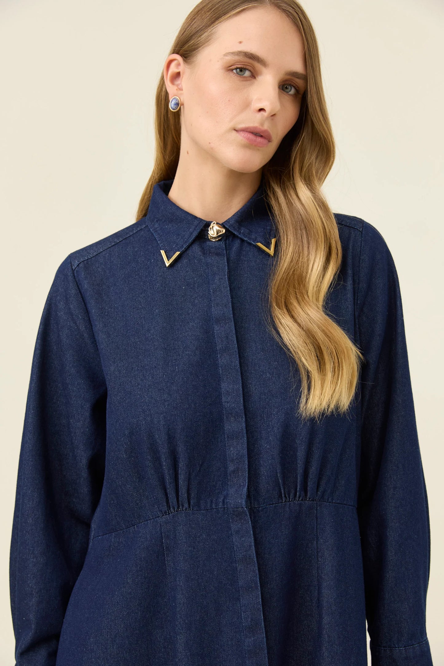 Sloane Denim Maxi Dress - Indigo