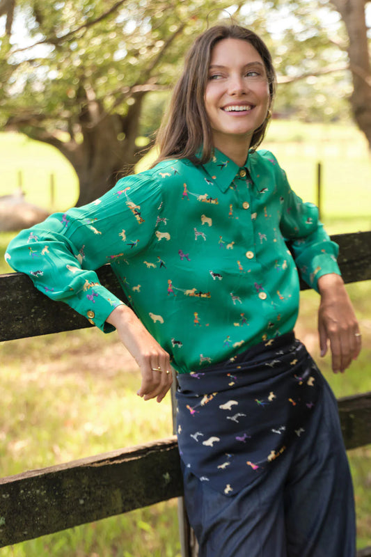 Puppy Love Shirt - Emerald