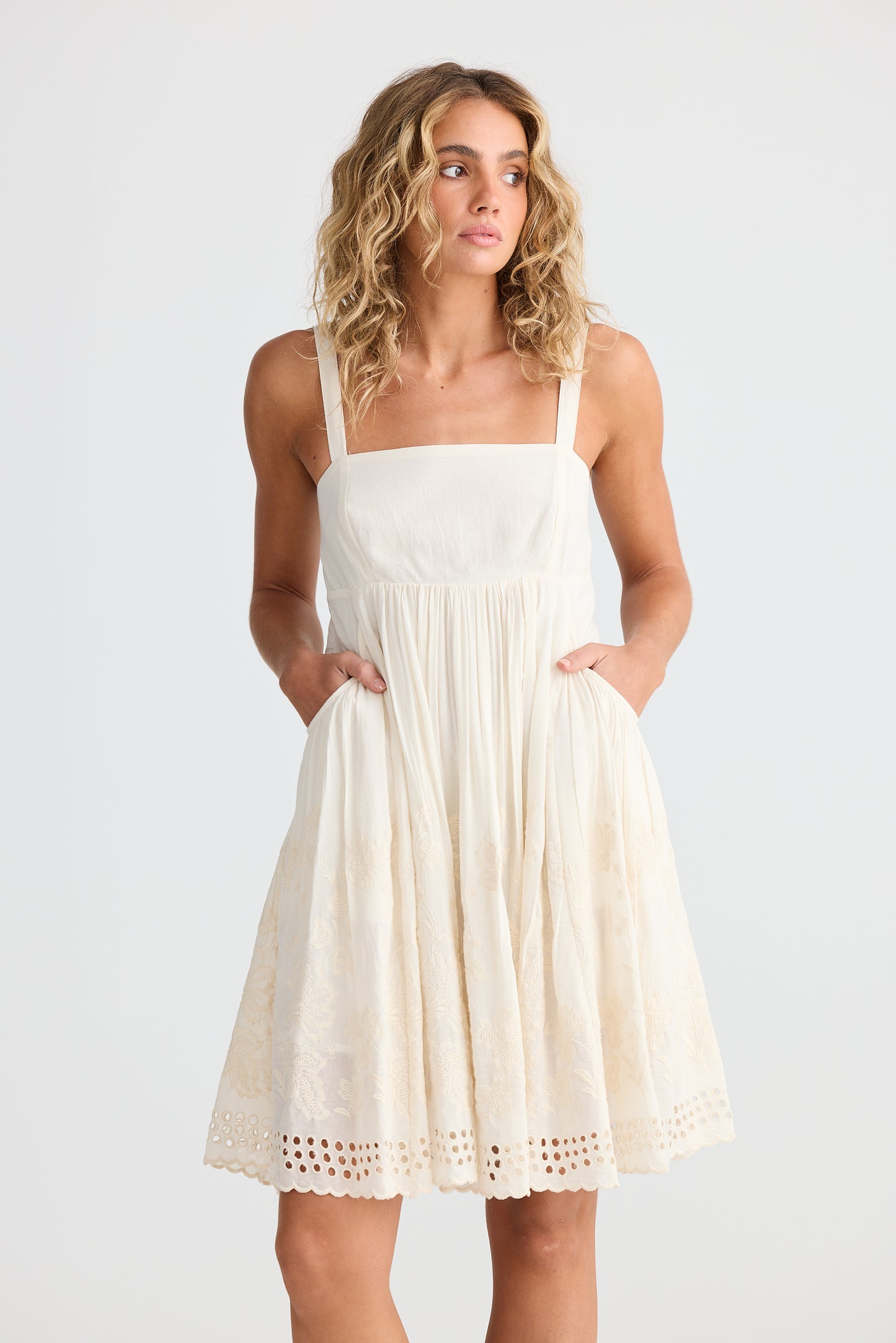Goddess Mini Dress - Off White