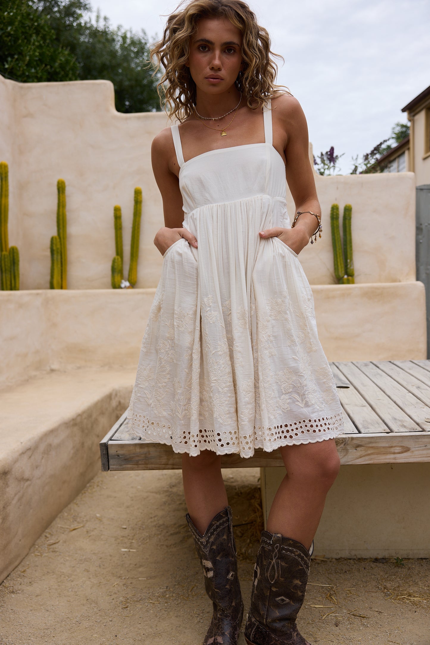 Goddess Mini Dress - Off White