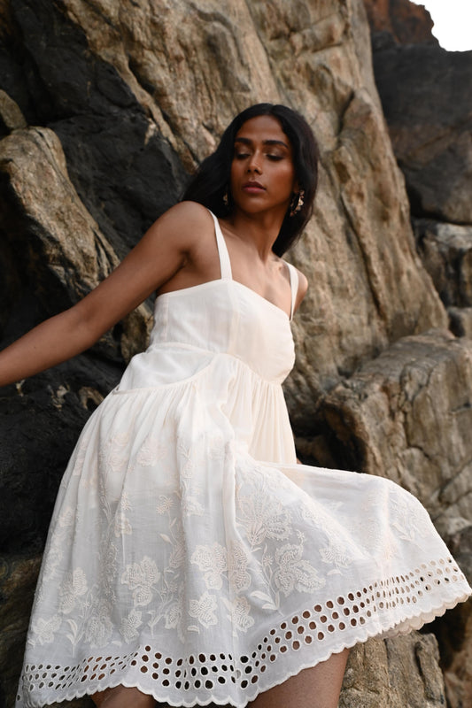Goddess Mini Dress - Off White