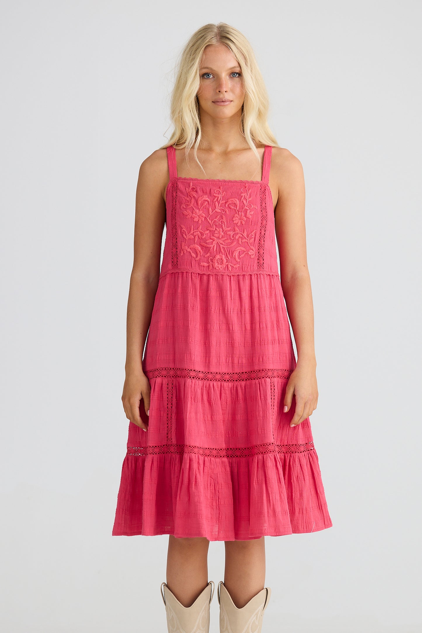 Aurora Mini Dress- Raspberry