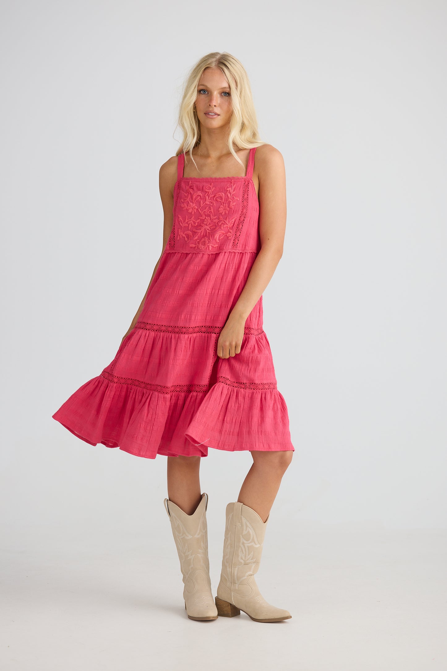 Aurora Mini Dress- Raspberry