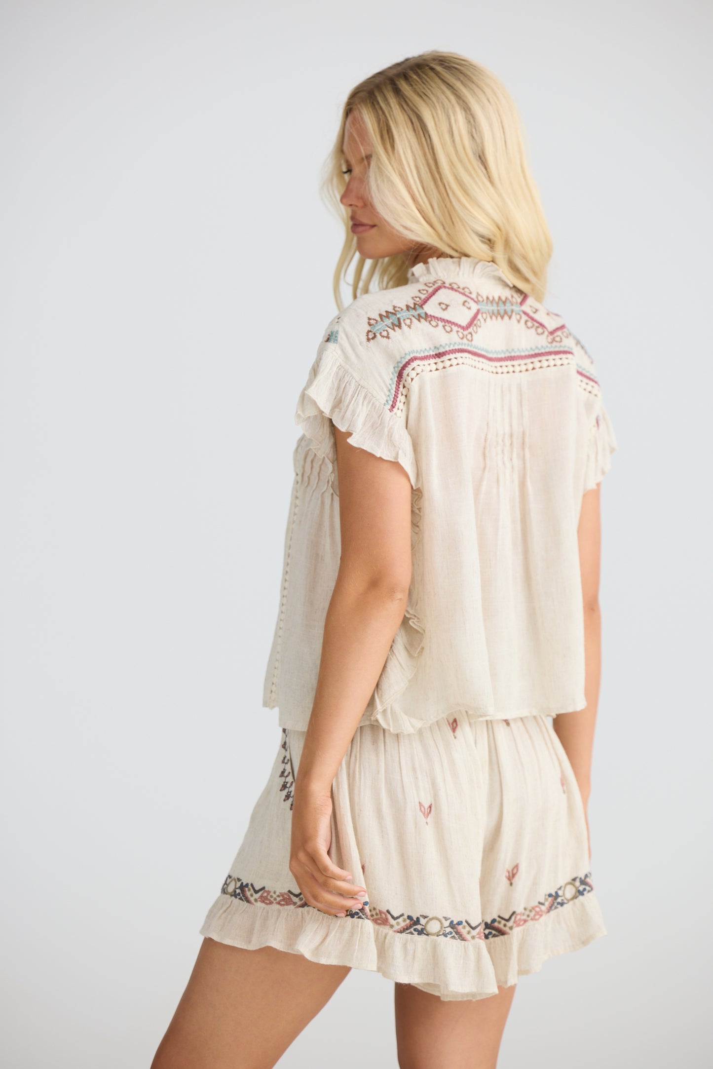 Ithika Tie Top - Light Natural