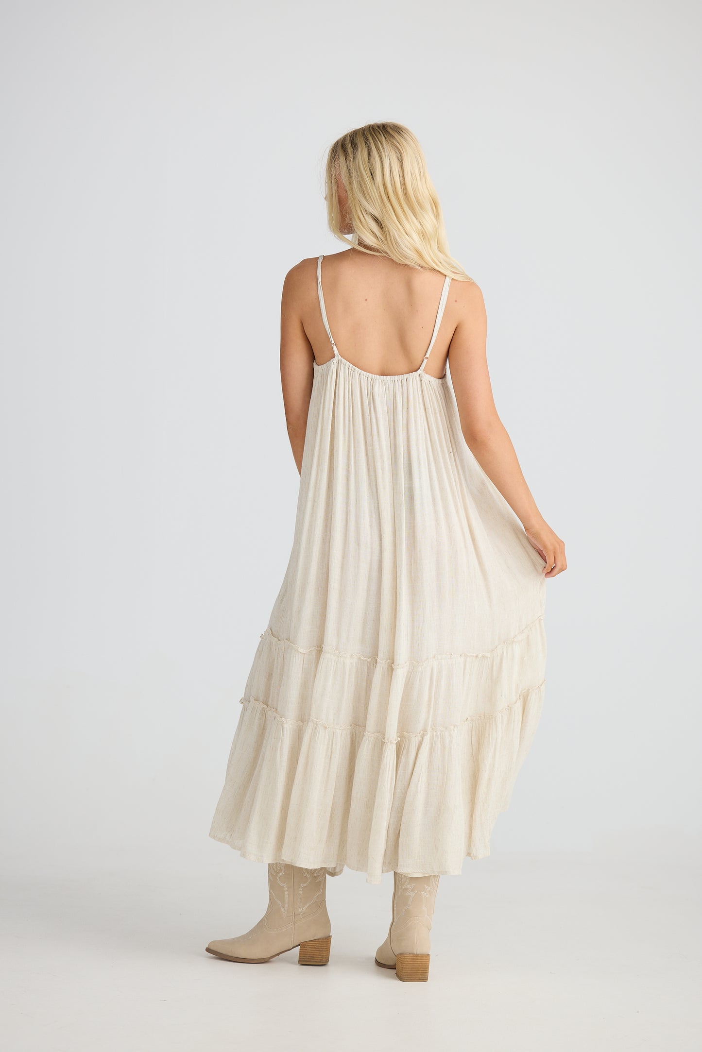Ithika Strappy Dress- Light Natural