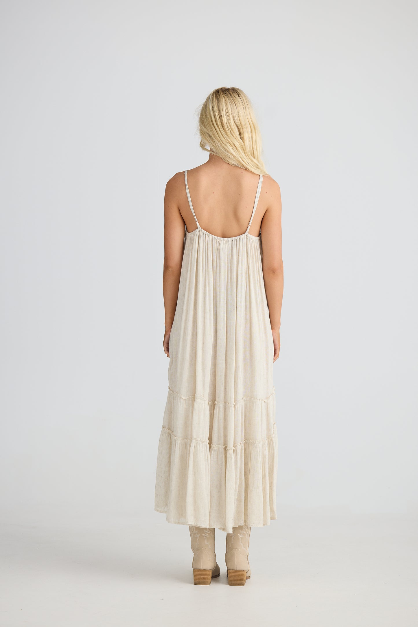 Ithika Strappy Dress- Light Natural