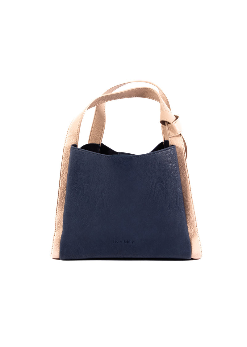 Tanya Handbag - Navy Gingham