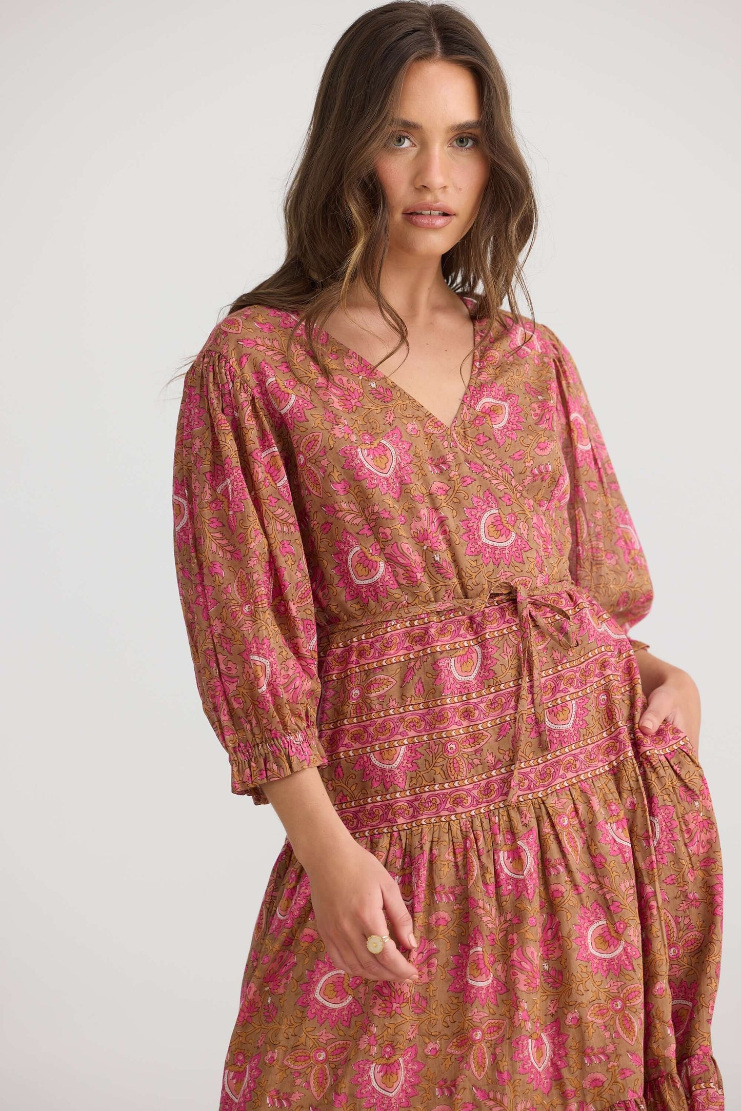Tara Wrap Dress - Autumn Spritz