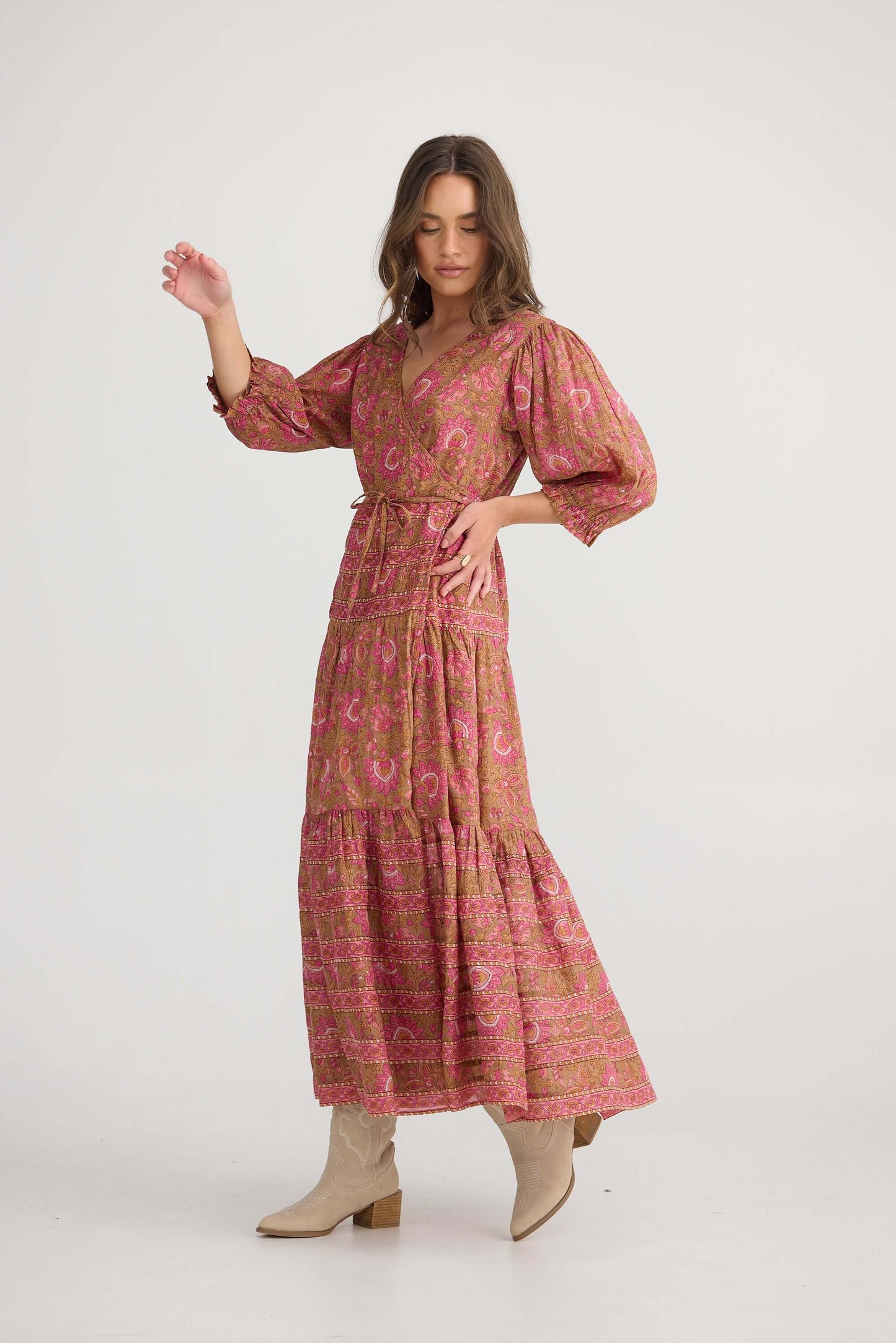 Tara Wrap Dress - Autumn Spritz