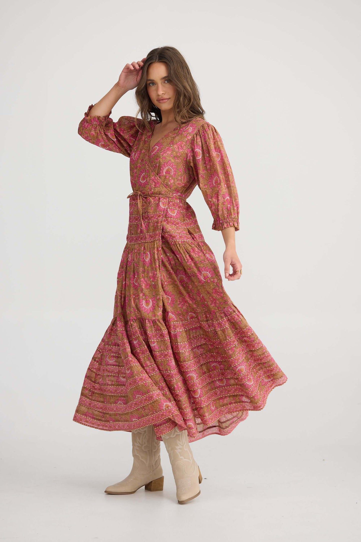 Tara Wrap Dress - Autumn Spritz